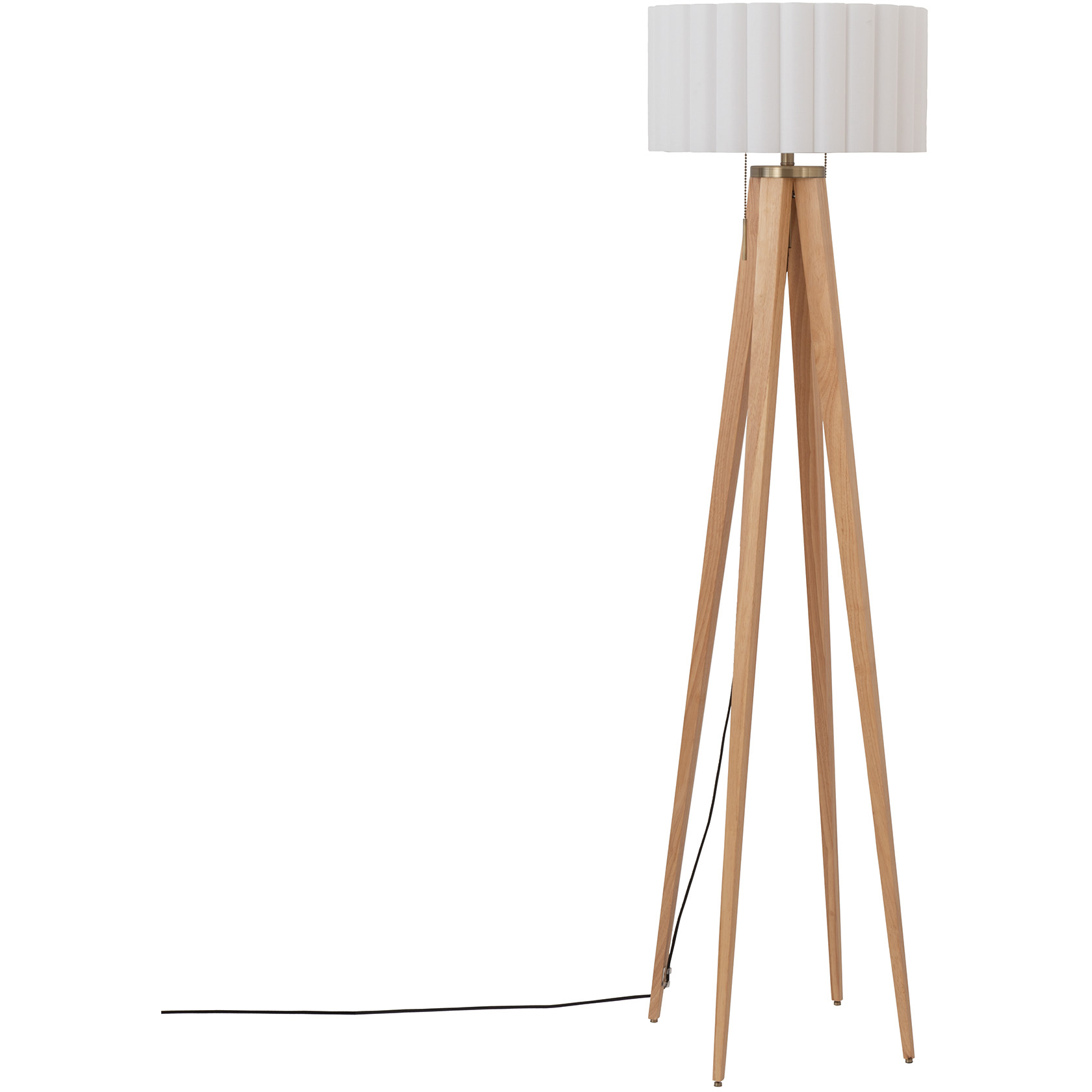 Quattro 61 inch 14 watt Natural Ash Floor Lamp Portable Light