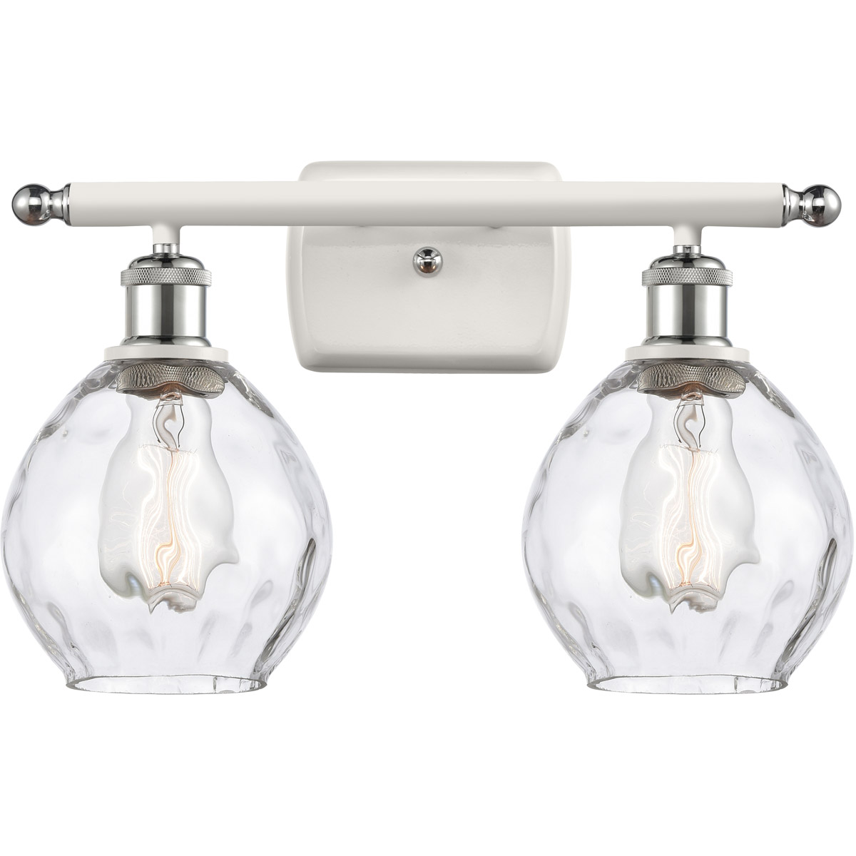 Ballston Small Waverly LED 16 inch White and Polished Chrome Bath Vanity Light Wall Light, Ballston