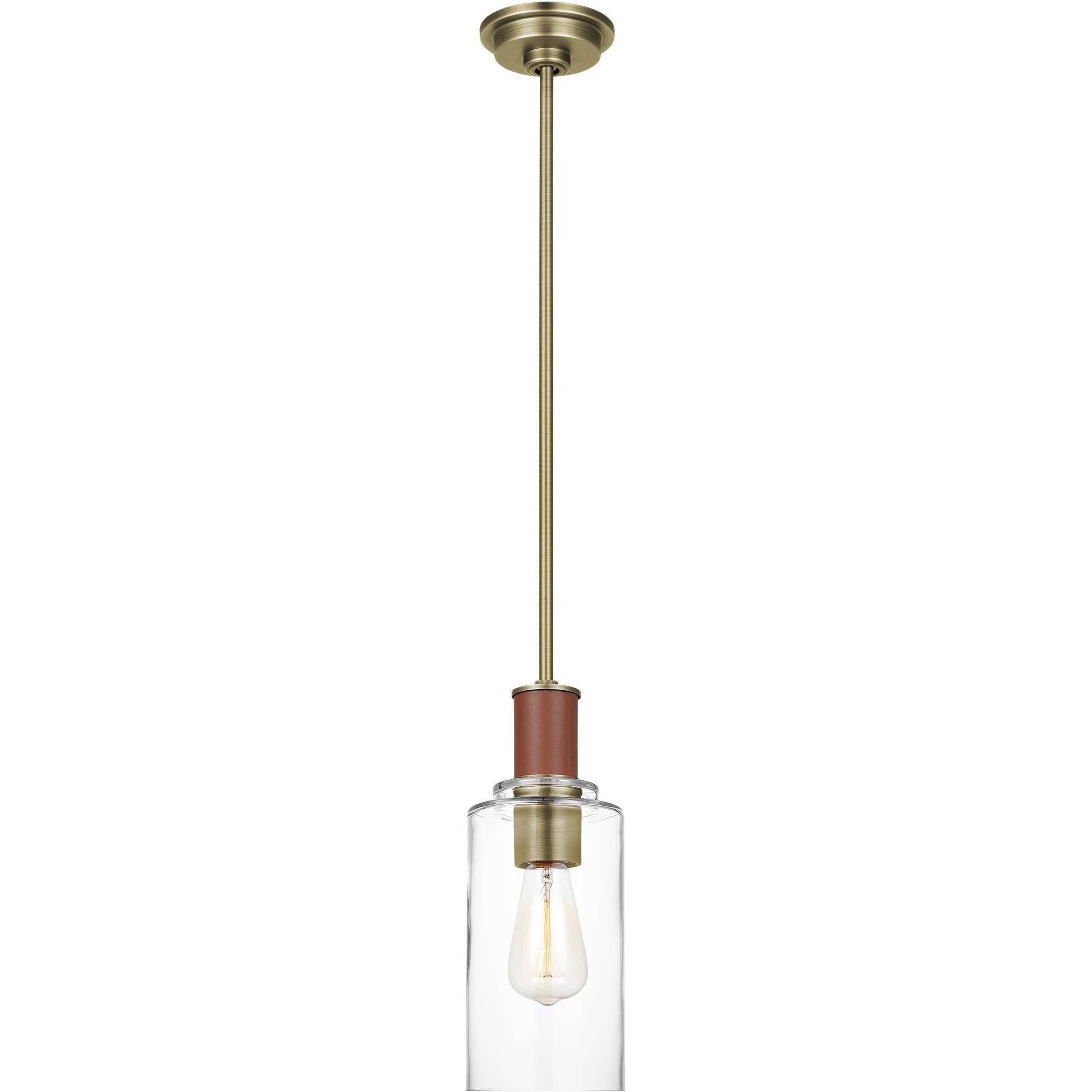 Hadley 1 Light 5 inch Time Worn Brass Pendant Ceiling Light