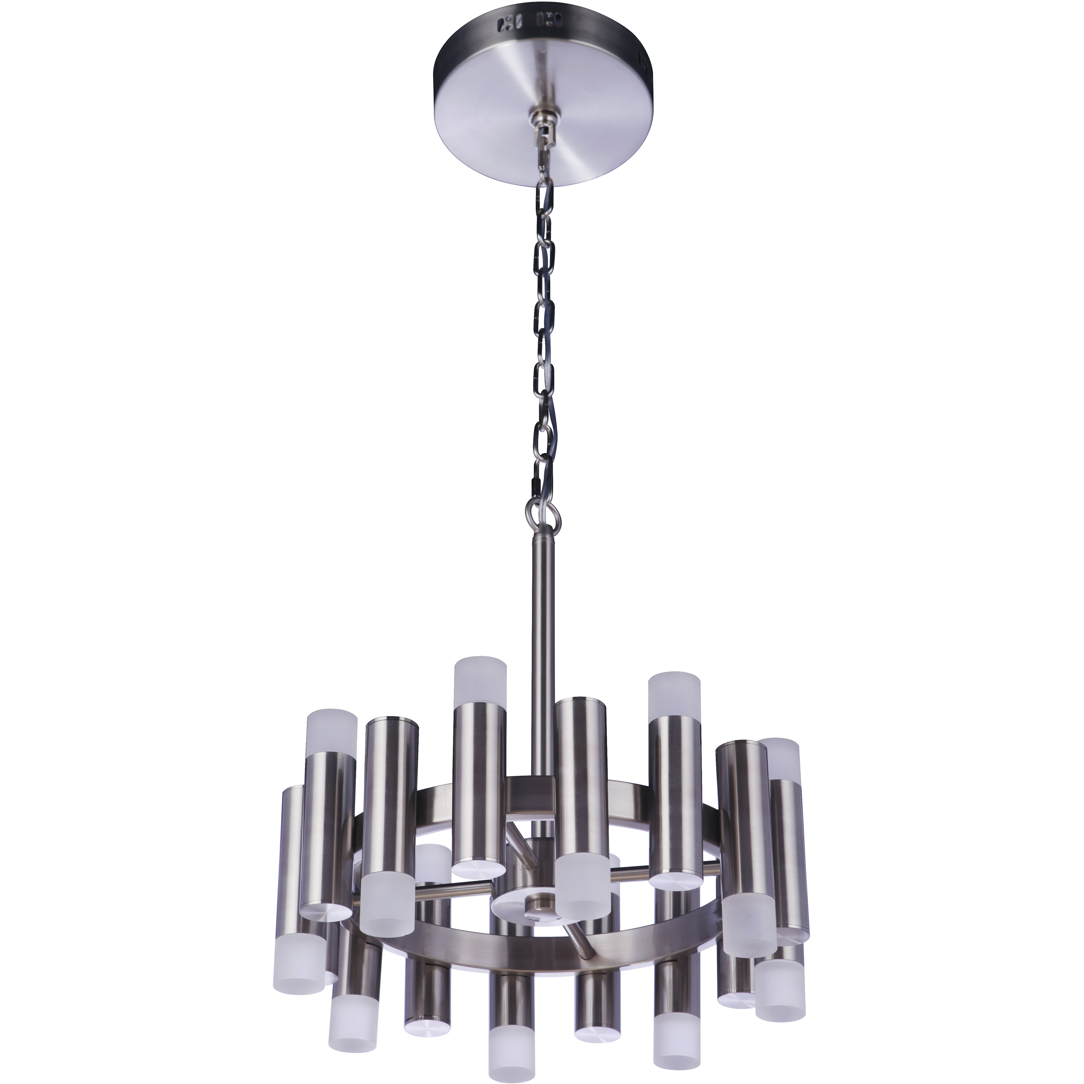 Simple Lux LED 15.94 inch Brushed Polished Nickel Chandelier Ceiling Light