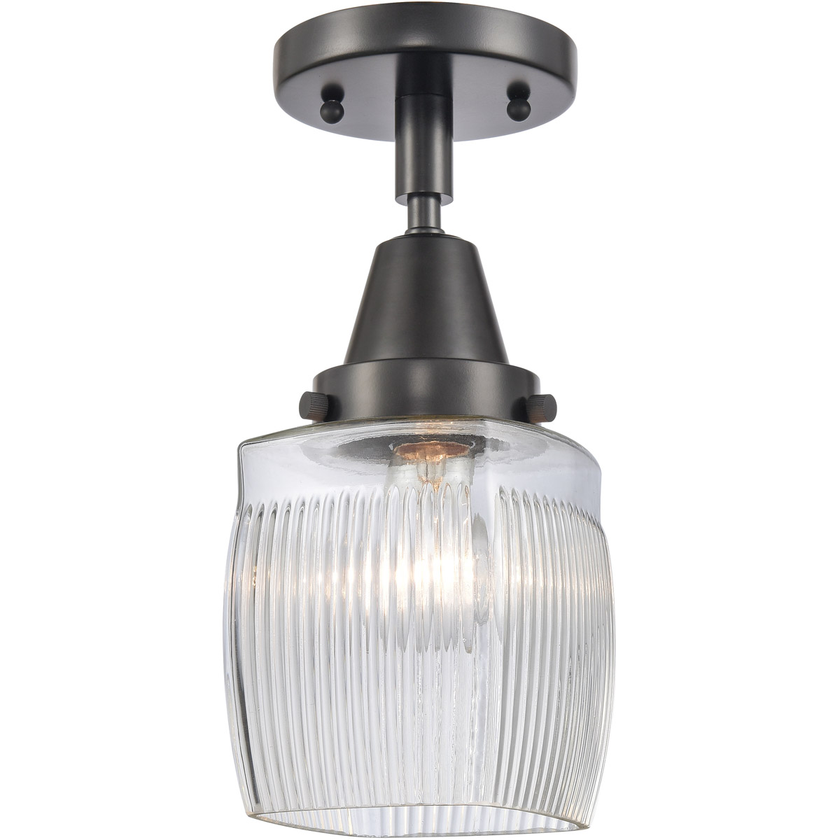 Franklin Restoration Colton 1 Light 6 inch Matte Black Flush Mount Ceiling Light