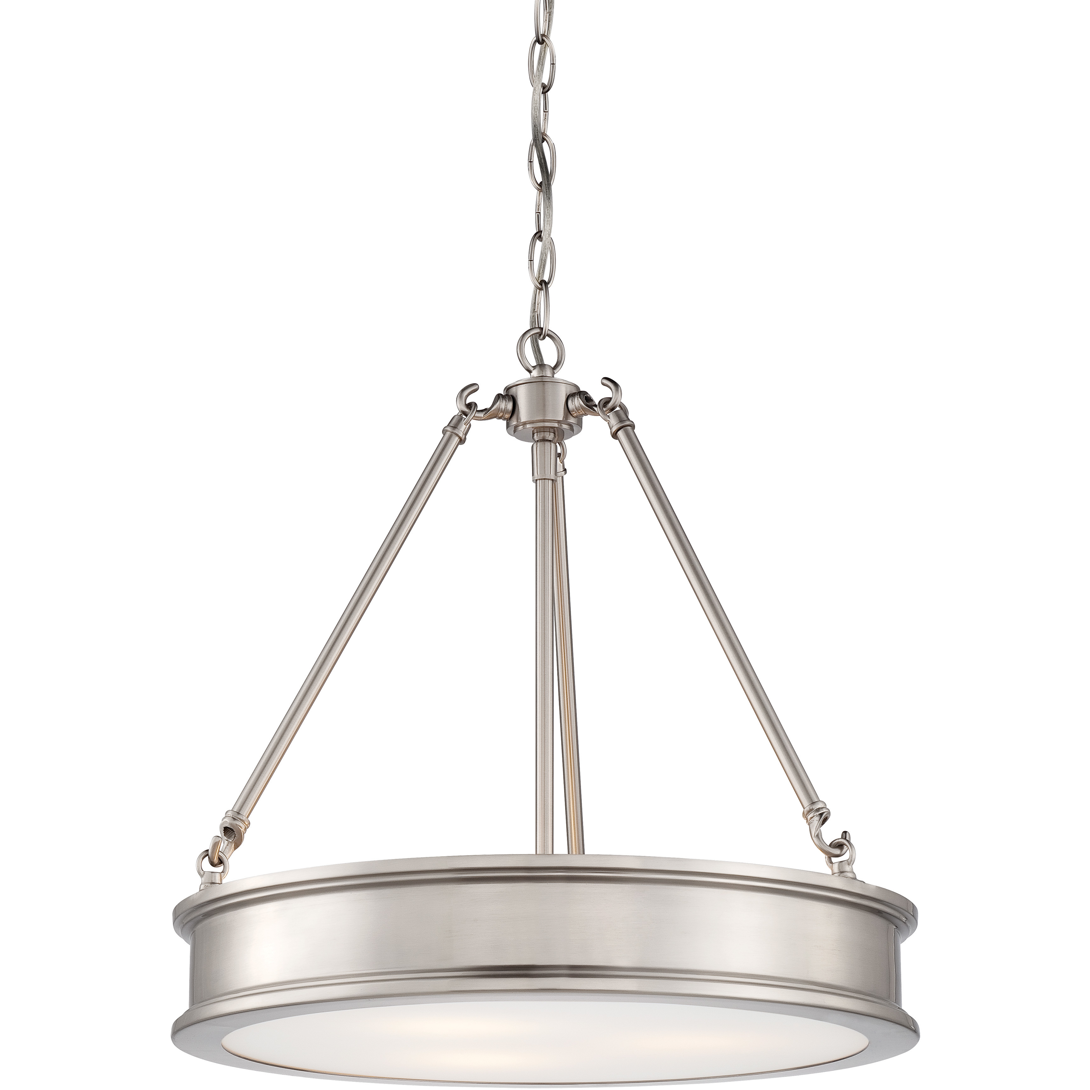 Harbour Point 3 Light 19 inch Brushed Nickel Pendant Ceiling Light