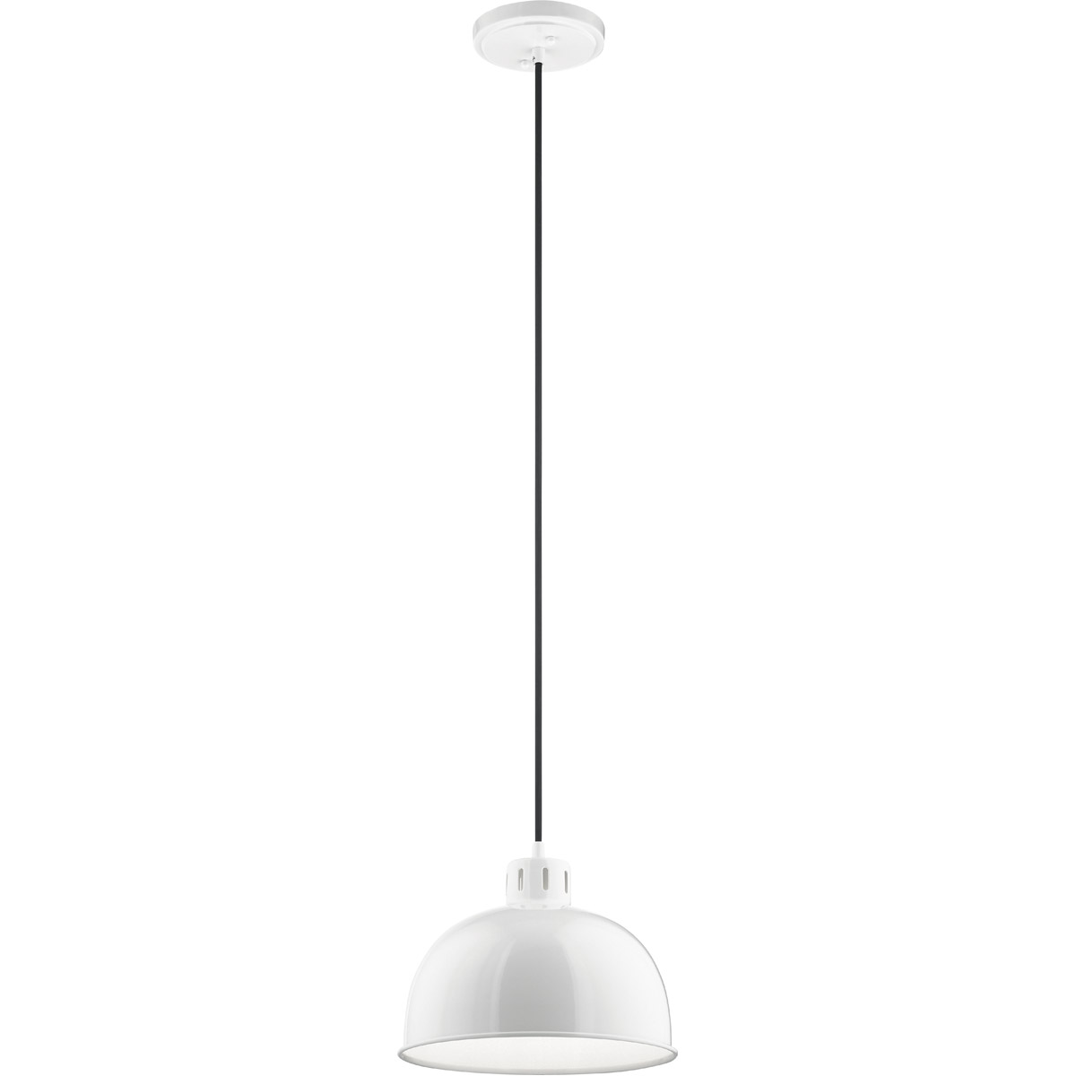 Zailey 1 Light 11.5 inch White Pendant Ceiling Light