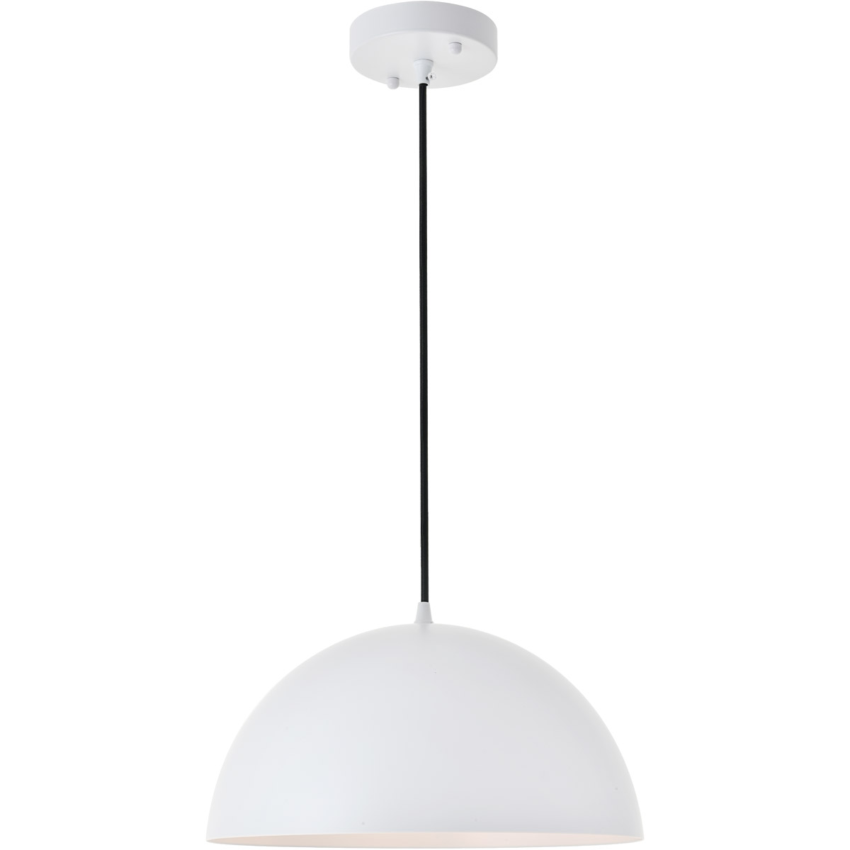 Forte 1 Light 13.8 inch White Pendant Ceiling Light