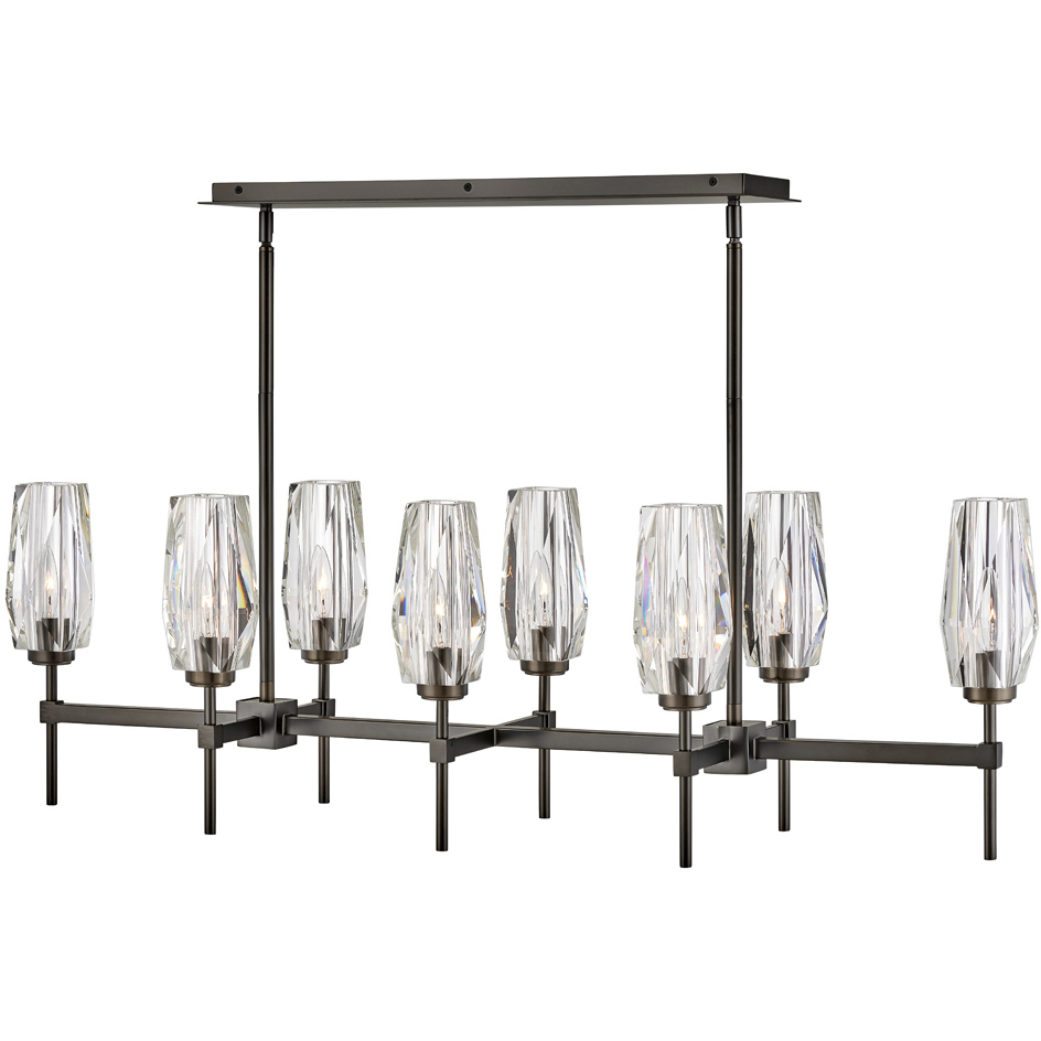 Ana 8 Light 46 inch Black Oxide Indoor Linear Chandelier Ceiling Light