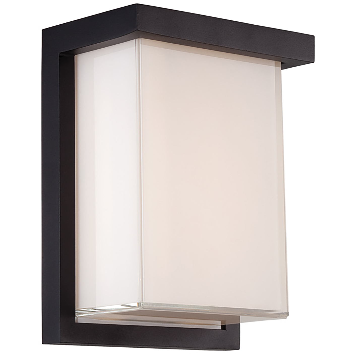 Ledge LED 8 inch Black Outdoor Wall Light in 3500K, 8in.