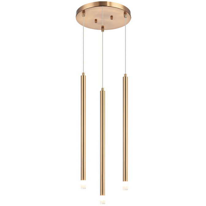 Reigndrop 3 Light 11 inch Aged Gold Brass Pendant Ceiling Light