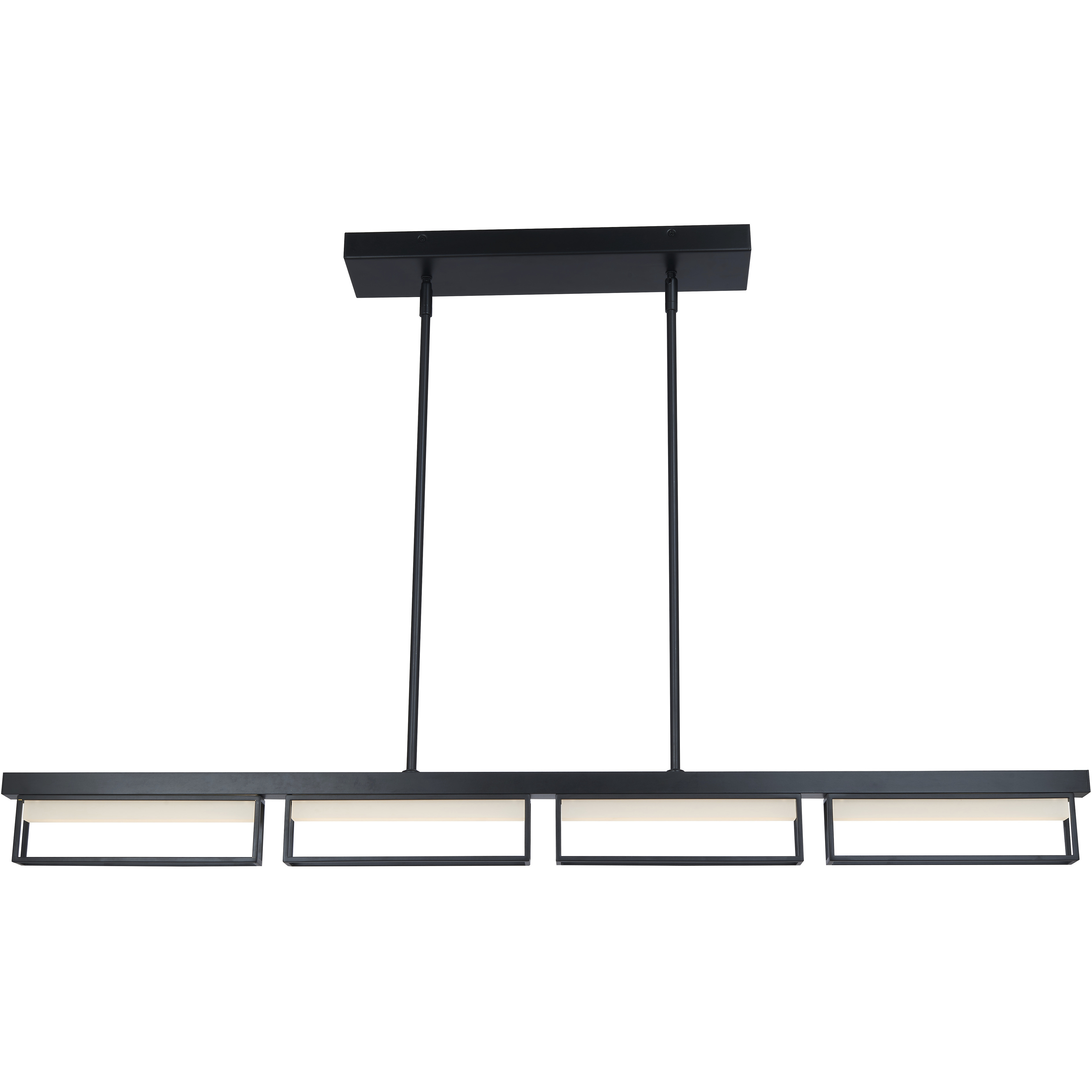 Pane LED 4 inch Matte Black Pendant Ceiling Light