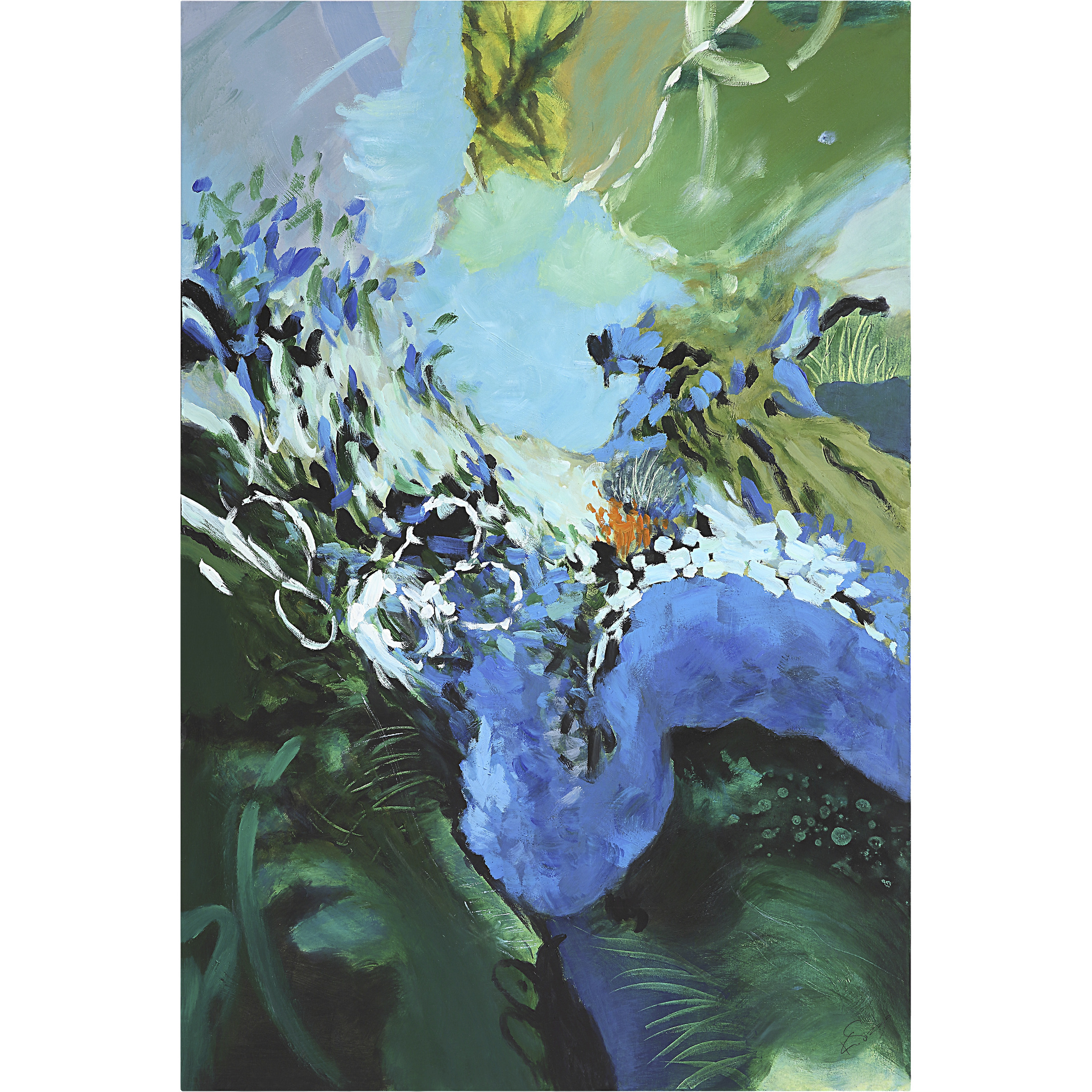 Tempress Green/Blue/Yellow/White Canvas Art