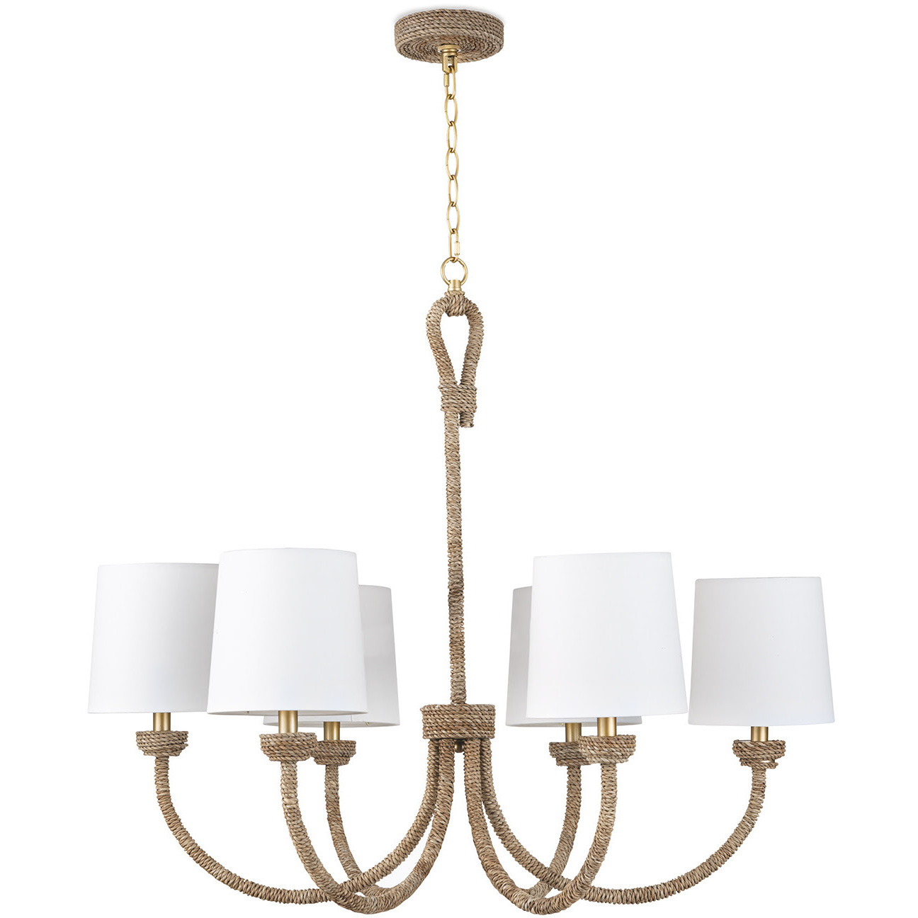 Regina Andrew Bimini 6 Light 36 inch Natural Chandelier Ceiling Light, Small 16-1272 - Open Box