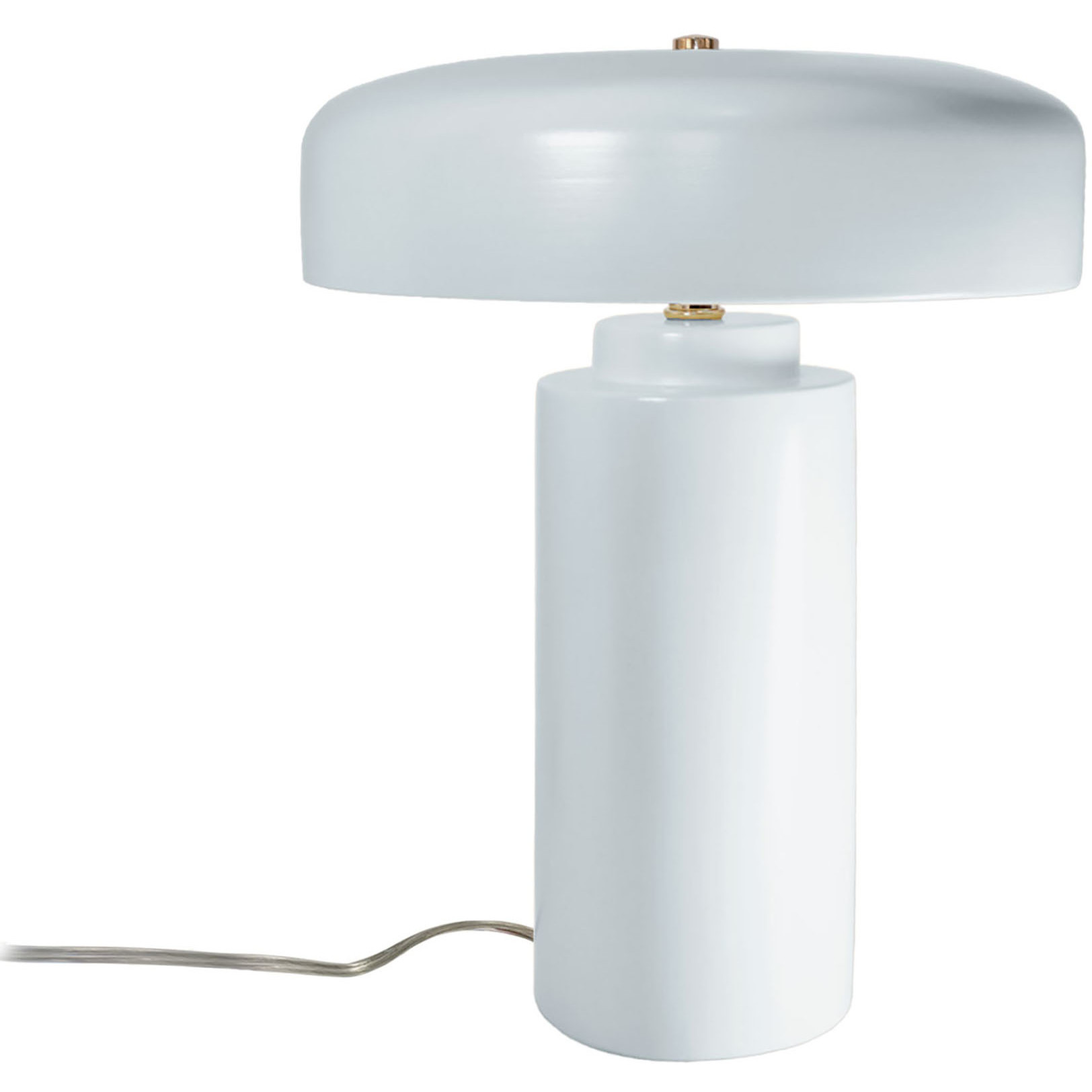 Portable 16.5 inch 60 watt Gloss White and Gloss White Table Lamp Portable Light