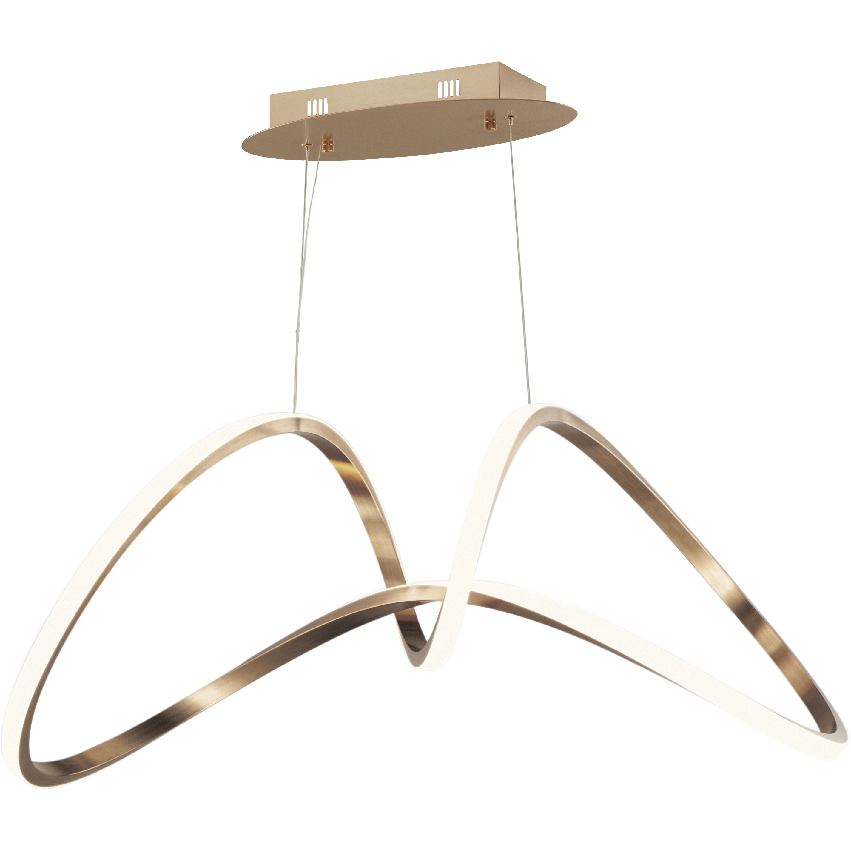 Perpetual LED 14.25 inch Brushed Champagne Single Pendant Ceiling Light