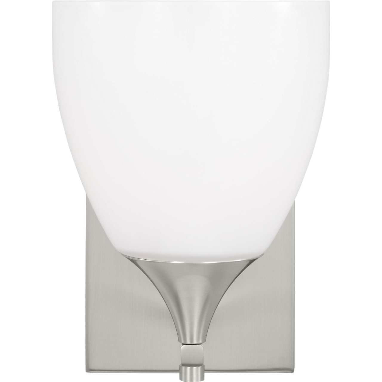 Drew & Jonathan Toffino 1 Light 6 inch Brushed Steel Sconce Wall Light in Milk Glass