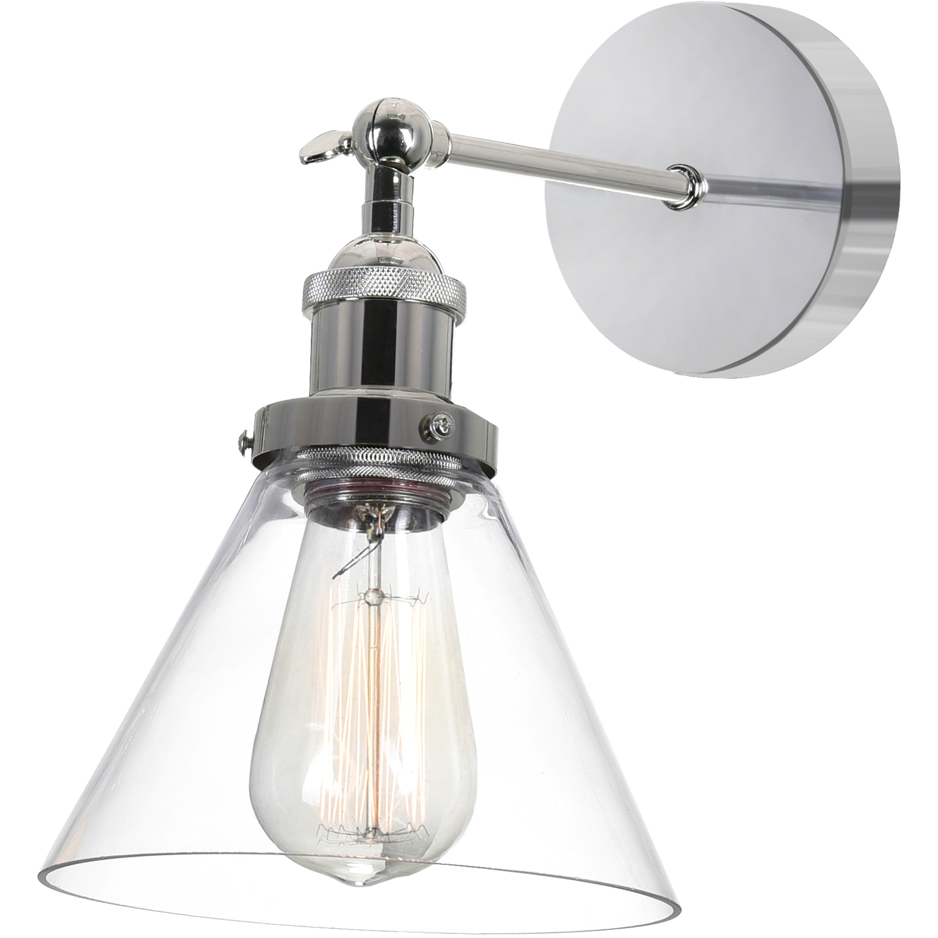 Eustis 1 Light 7 inch Polished Nickel Wall Light