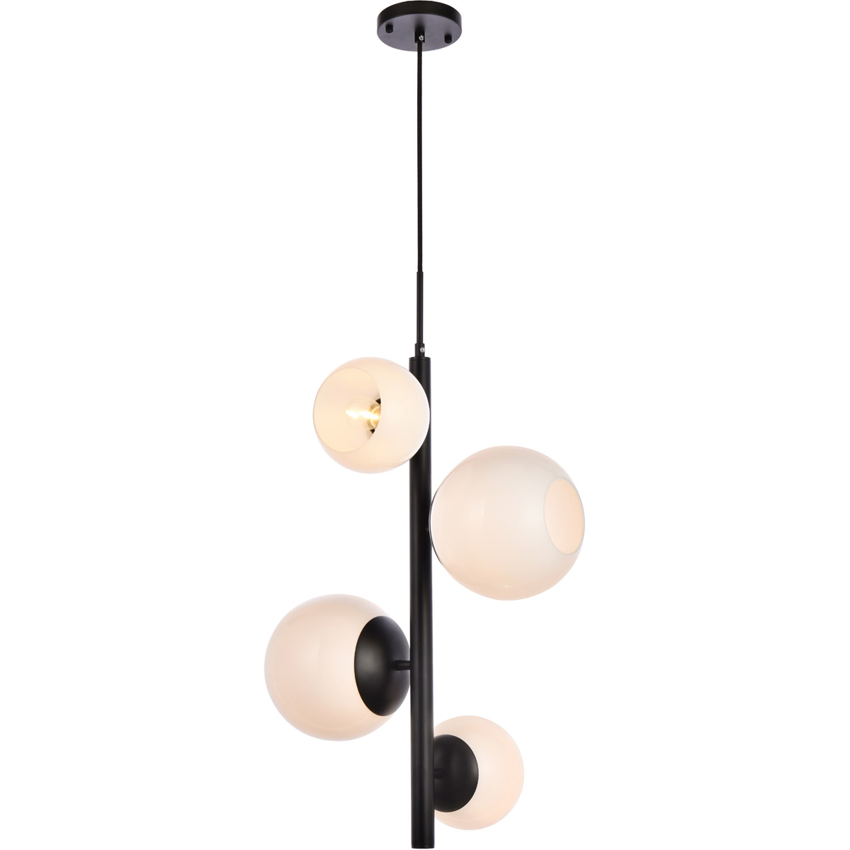 Wells 4 Light 18 inch Black Pendant Ceiling Light