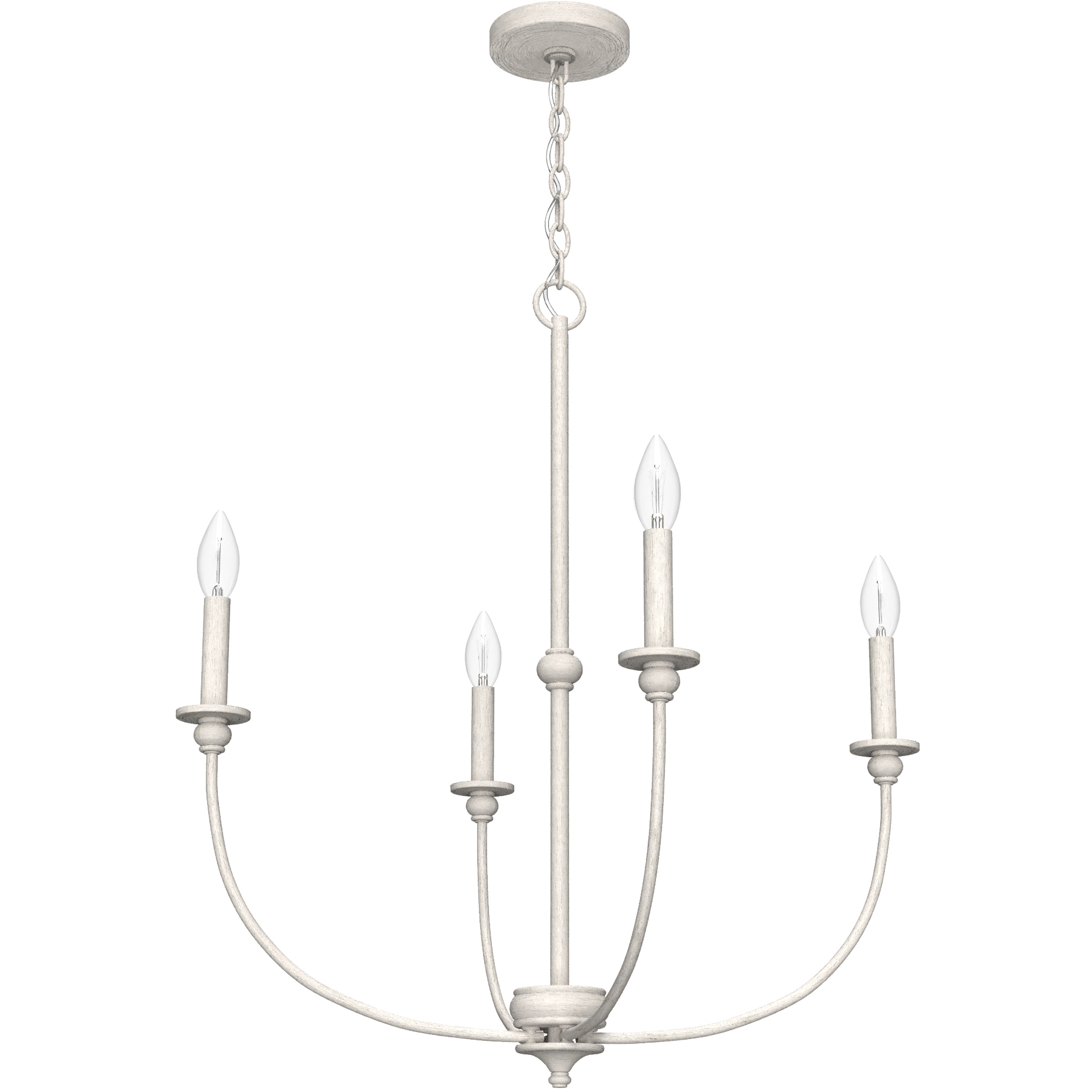 Southcrest 4 Light 26 inch Distressed White Chandelier Ceiling Light