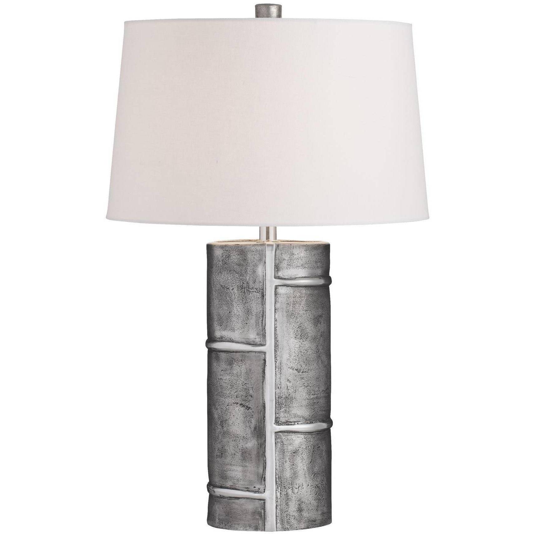 Striata 29 inch 150 watt Antiqued Aluminum Table Lamp Portable Light