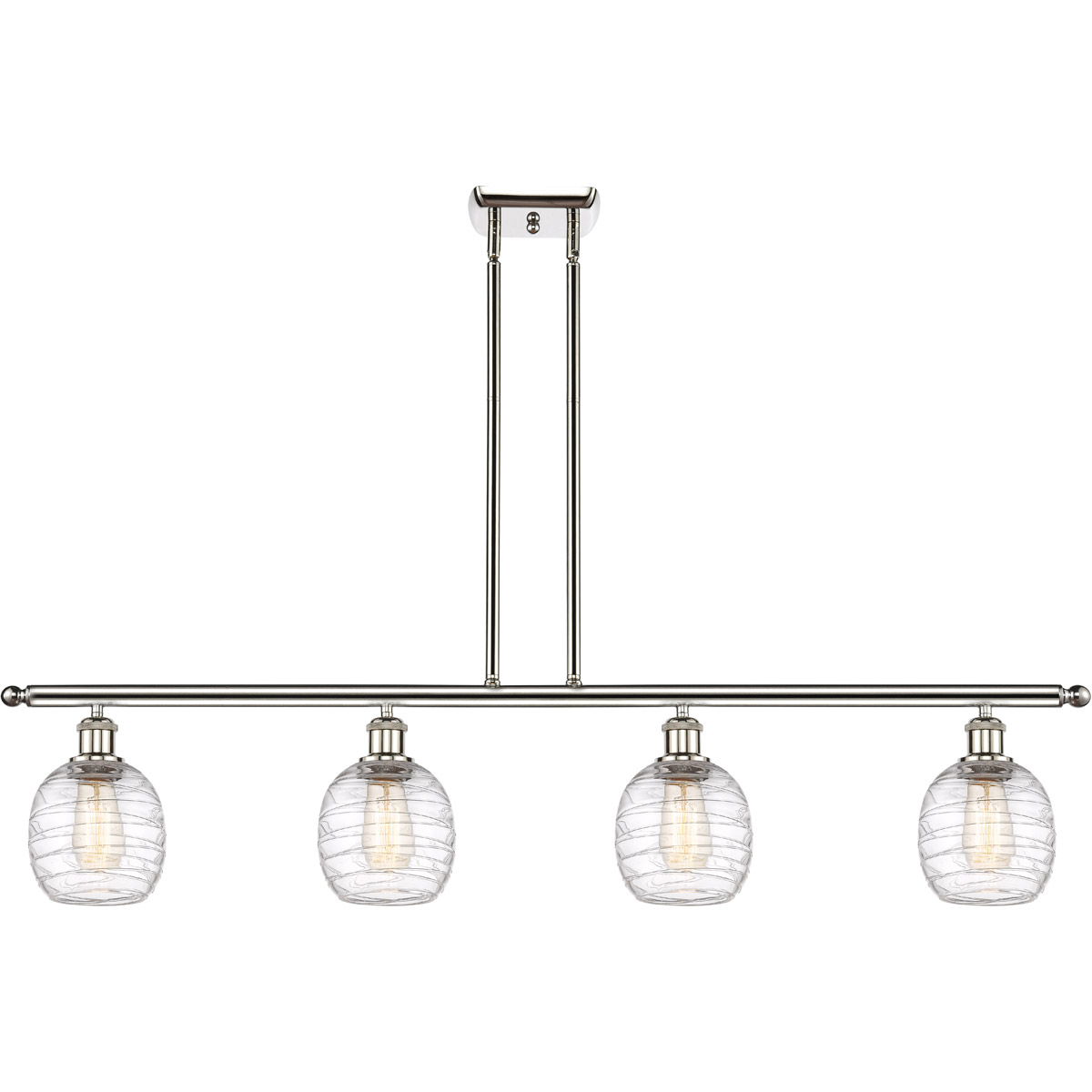Ballston Belfast 4 Light 48 inch Polished Nickel Island Light Ceiling Light