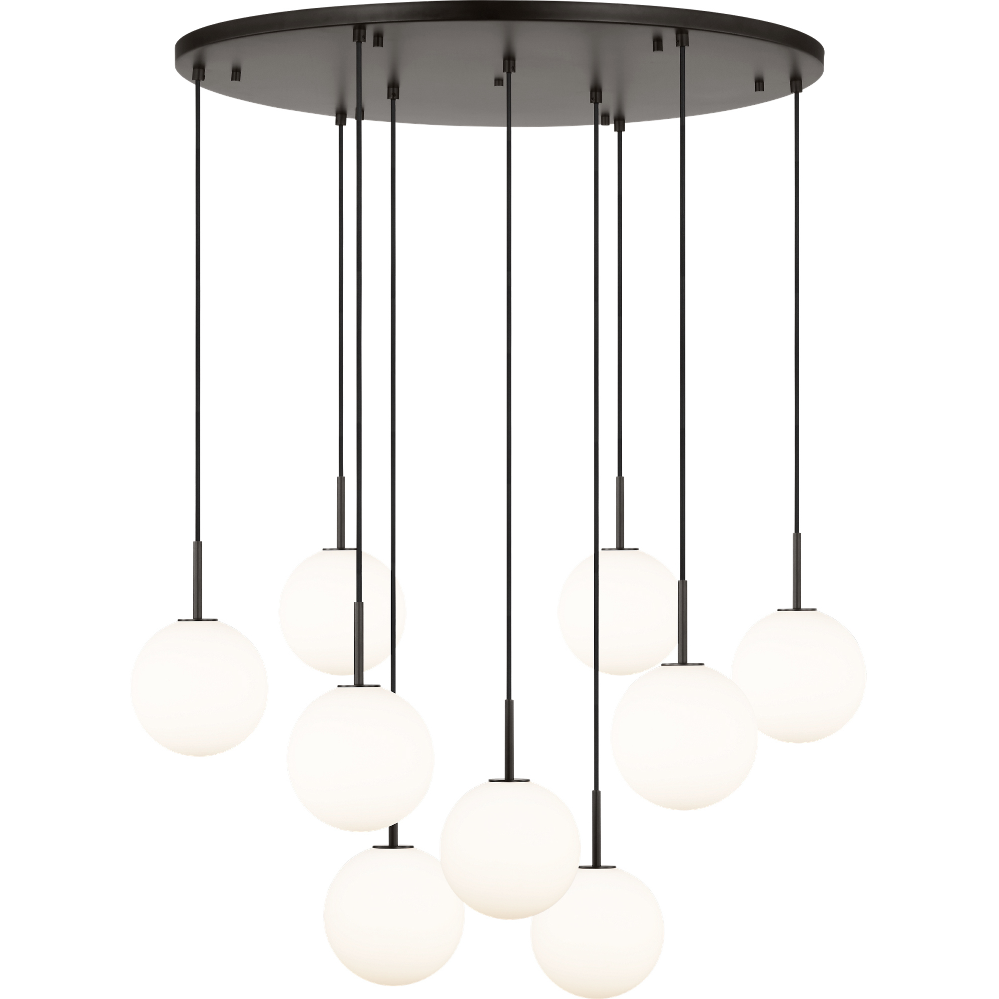Richard June Sorelle 9 Light 38.5 inch Aged Iron Chandelier Ceiling Light in Standard