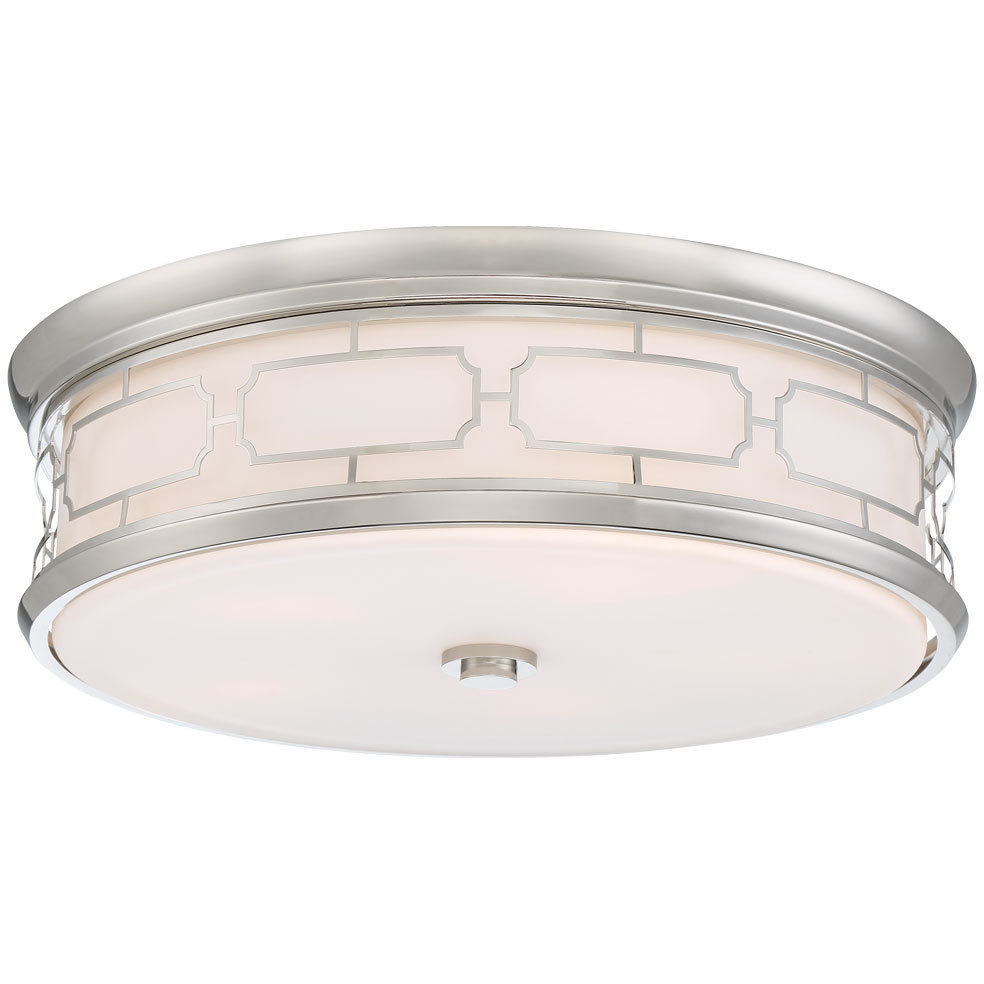 ML LED 20 inch Polished Nickel Flush Mount Ceiling Light