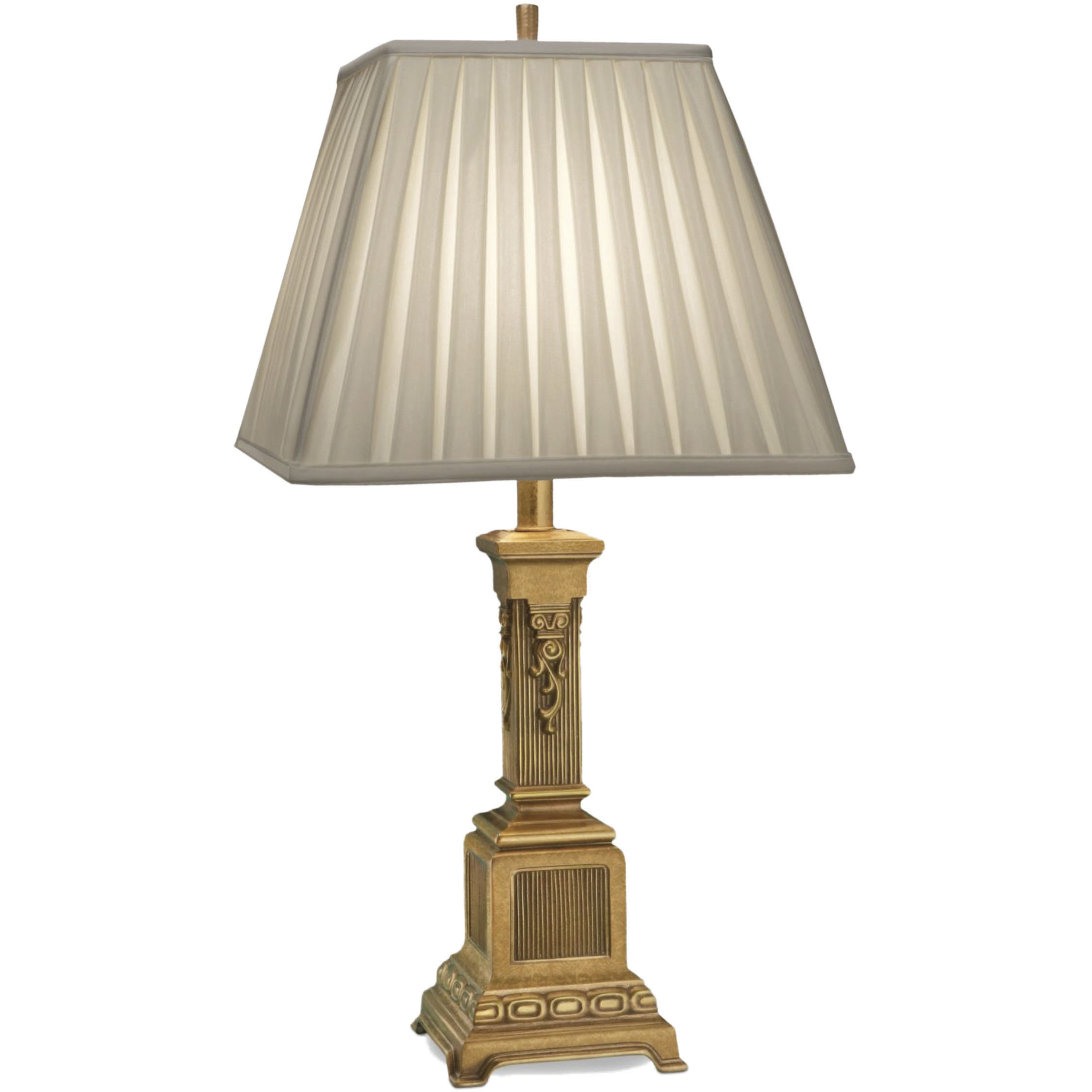 Ellie 30 inch 150 watt French Gold Table Lamp Portable Light, Square