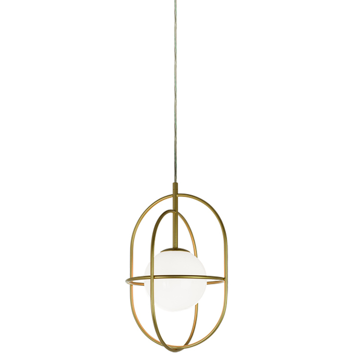 Eclipse 1 Light 12 inch Gold Pendant Ceiling Light
