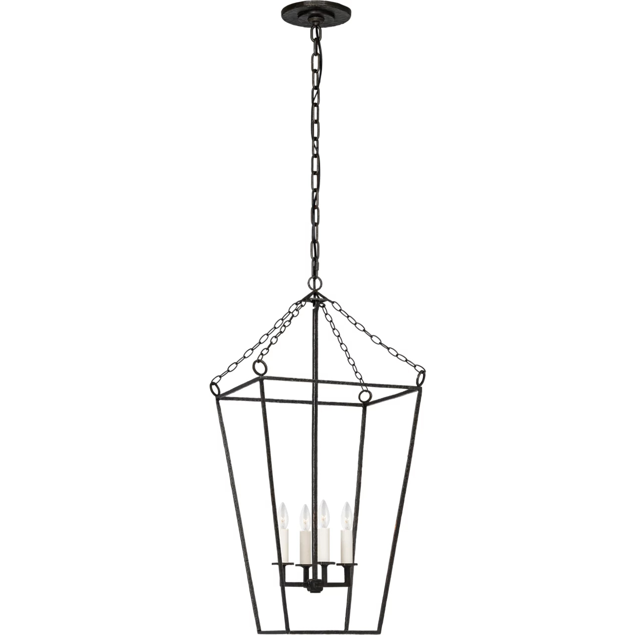 Marie Flanigan Malloy LED 14 inch Aged Iron Open Frame Forged Lantern Ceiling Light