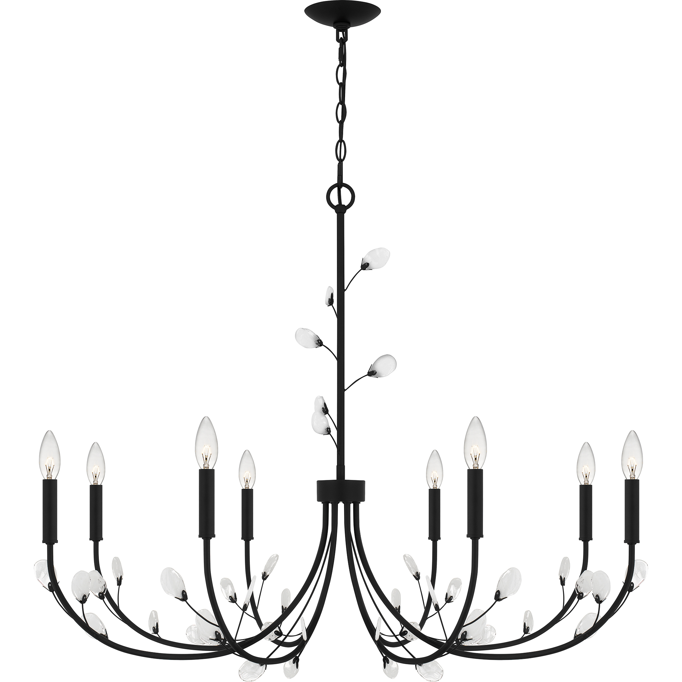 Heiress 8 Light 40 inch Matte Black Chandelier Ceiling Light
