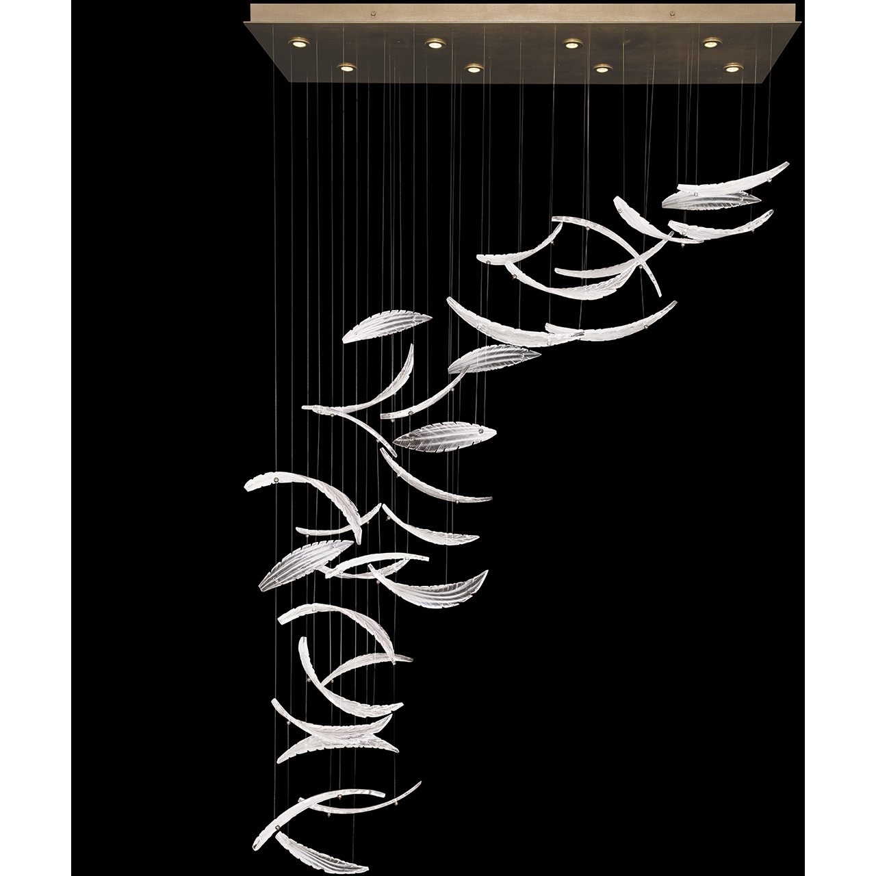 Elevate 8 Light 54 inch Gold Pendant Ceiling Light