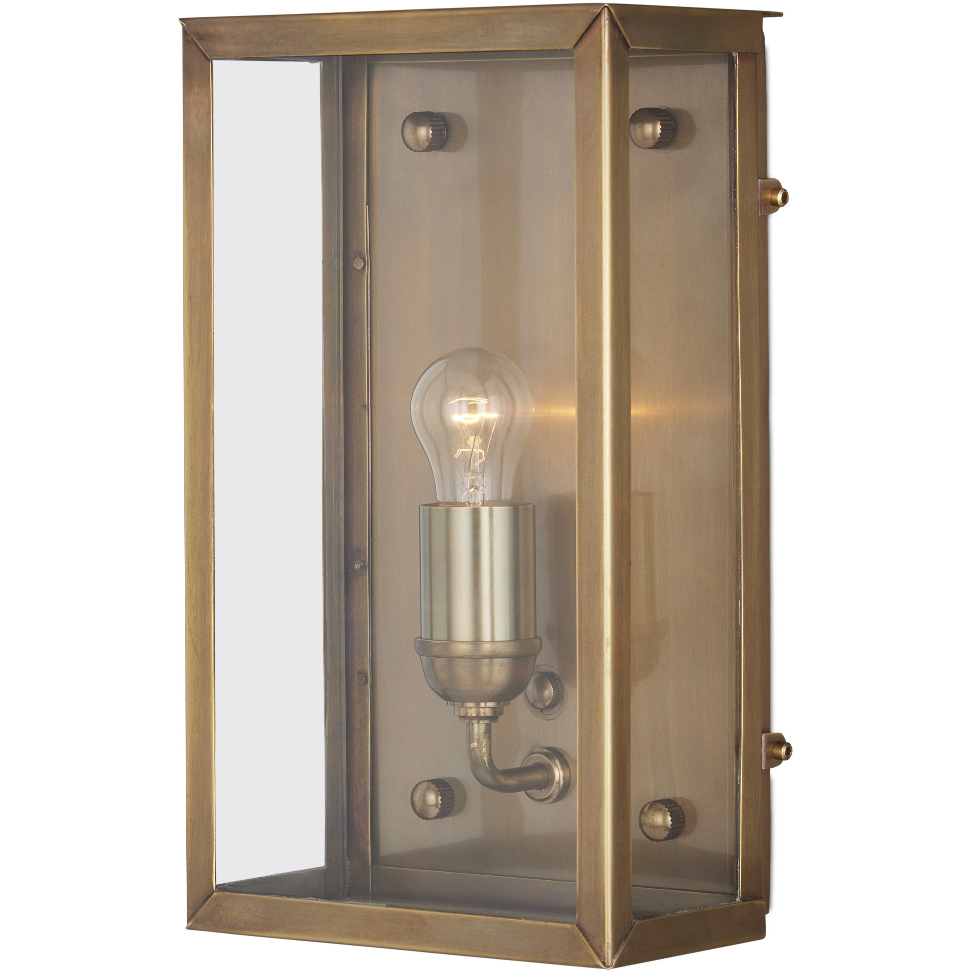 Royster 1 Light 13.75 inch Antique Brass Outdoor Wall Sconce