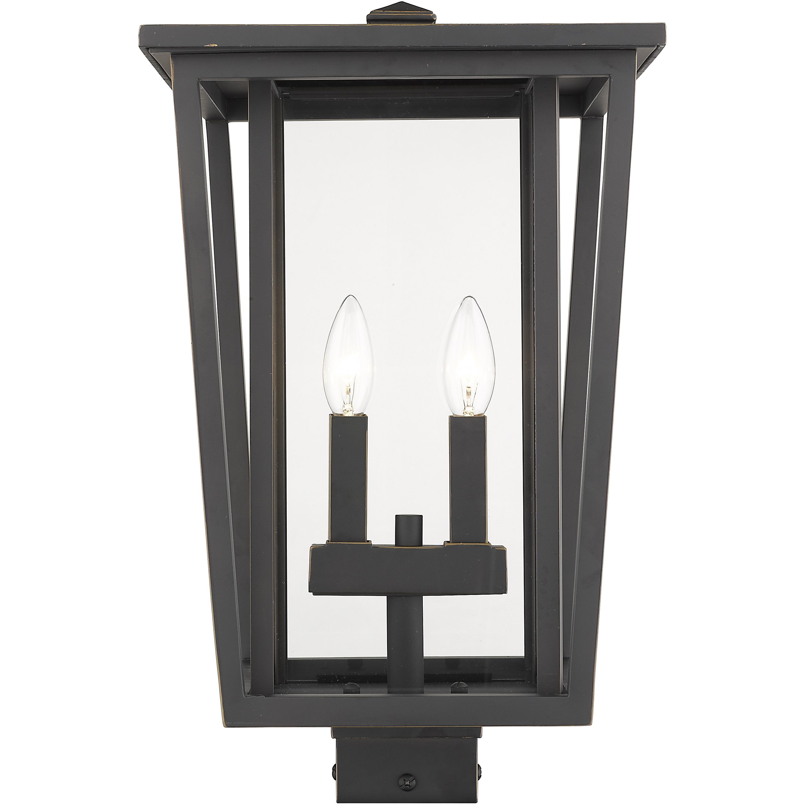 Seoul 2 Light 18.25 inch Oil Rubbed Bronze Outdoor Post Mount Fixture