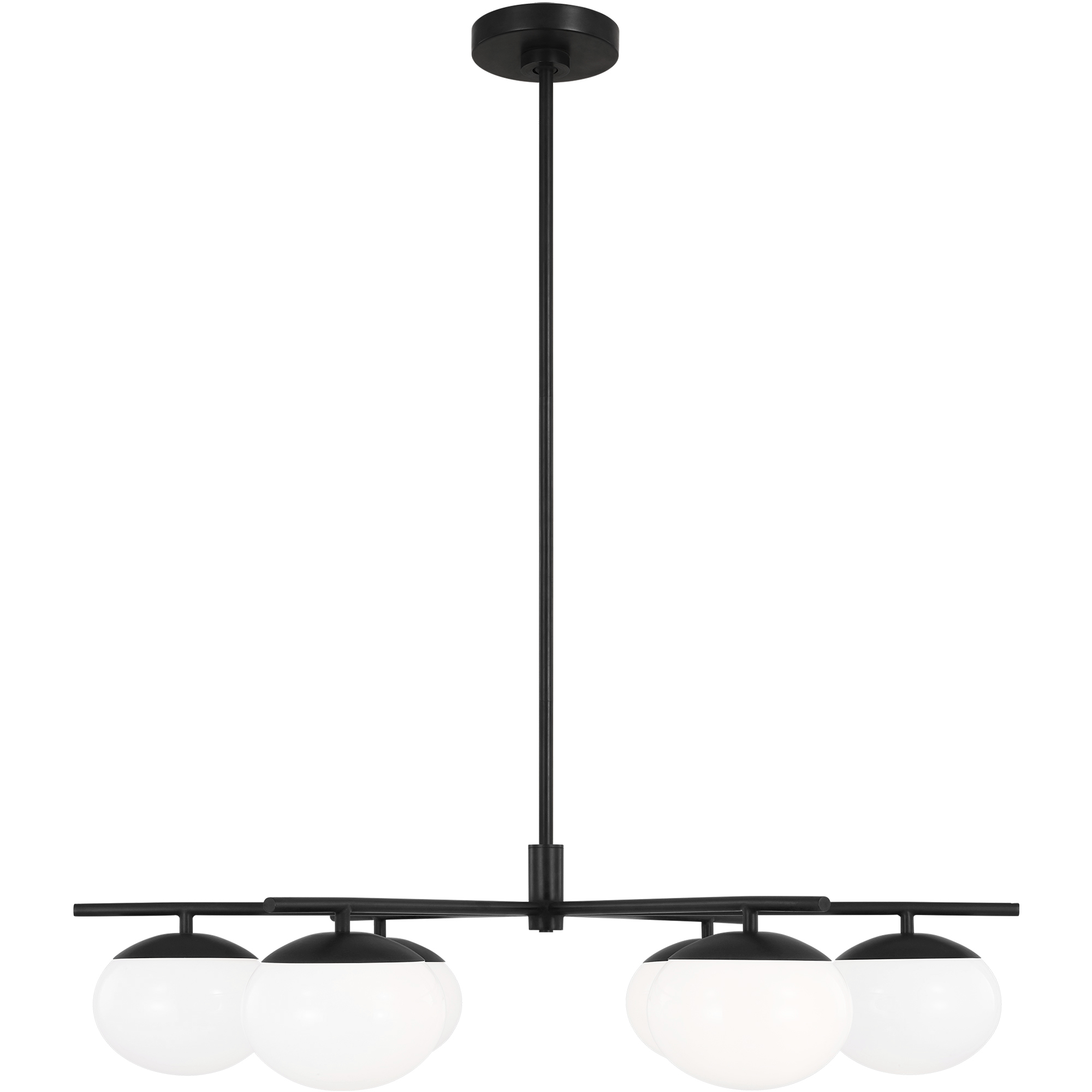 ED Ellen DeGeneres Lune 6 Light 33.63 inch Aged Iron Chandelier Ceiling Light