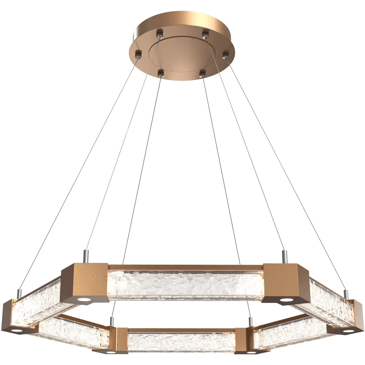 Axis LED 34.6 inch Novel Brass Ring Chandelier Ceiling Light