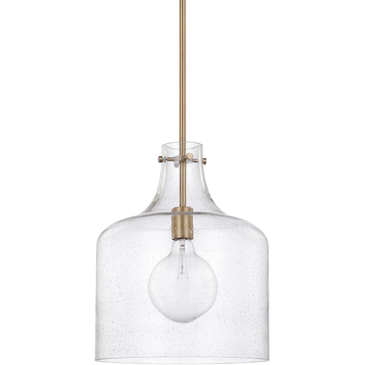 Elijah 1 Light 11.75 inch Aged Brass Pendant Ceiling Light
