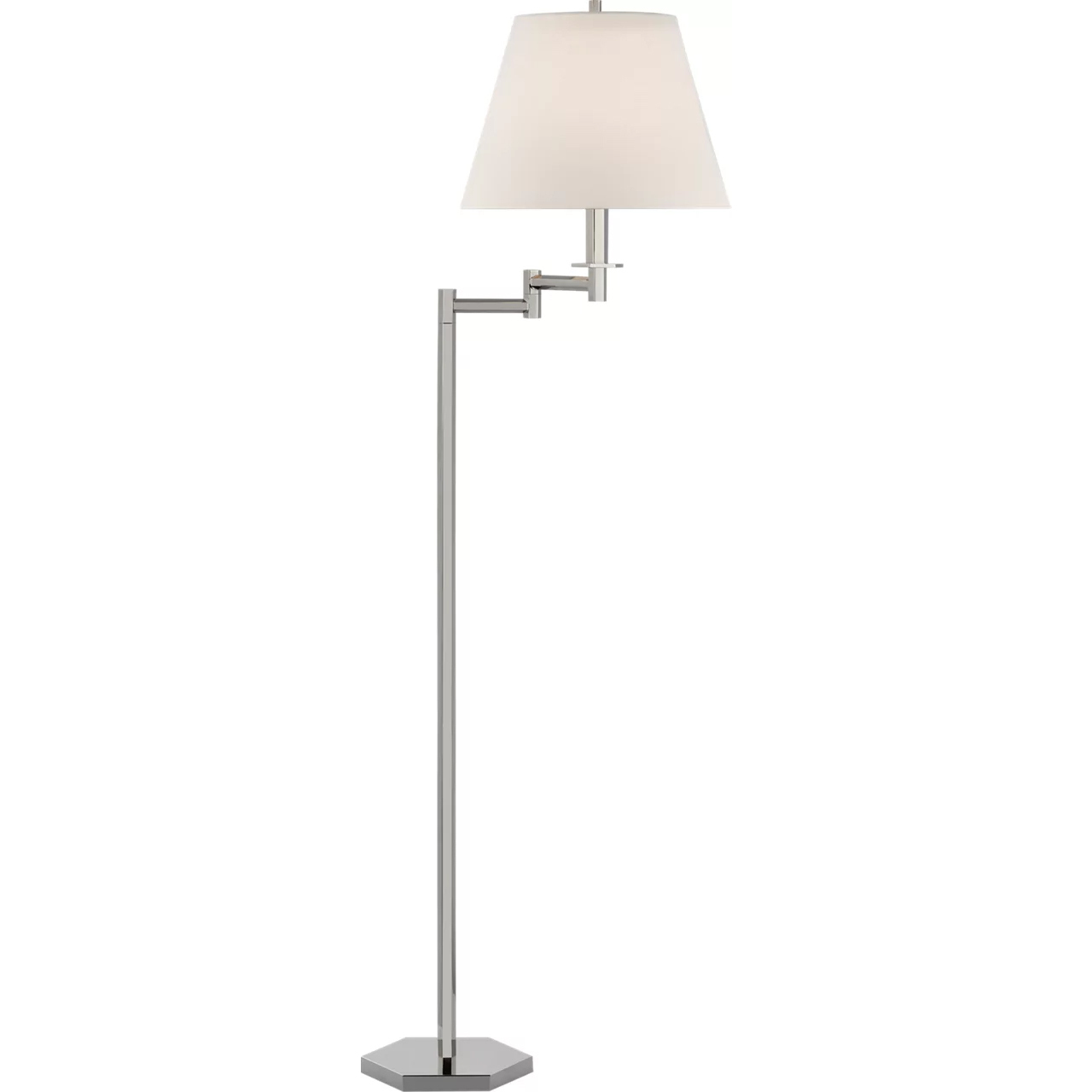 Paloma Contreras Olivier 61 inch 15 watt Polished Nickel Swing Arm Floor Lamp Portable Light, Large