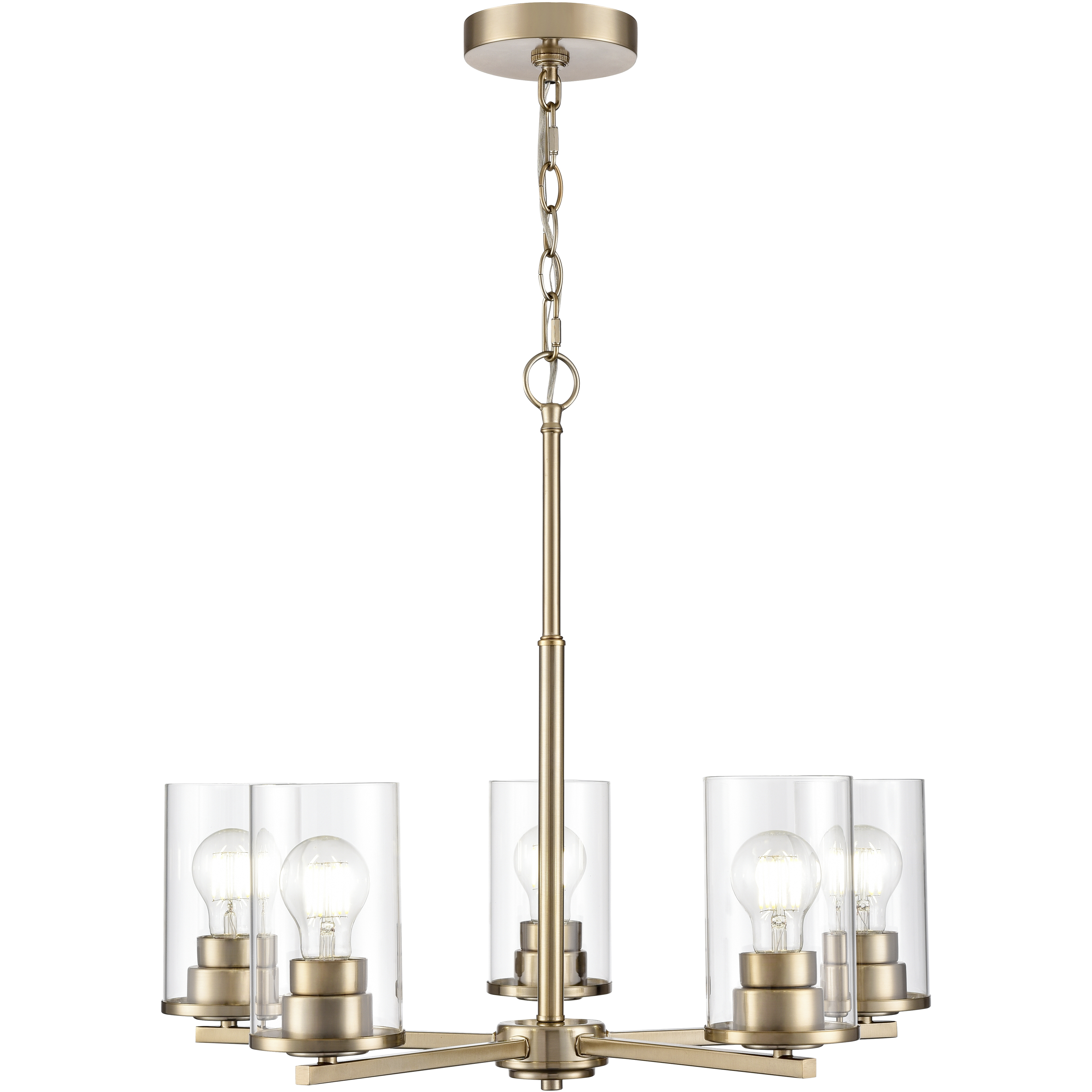 Verlana 5 Light 24 inch Modern Gold Chandelier Ceiling Light