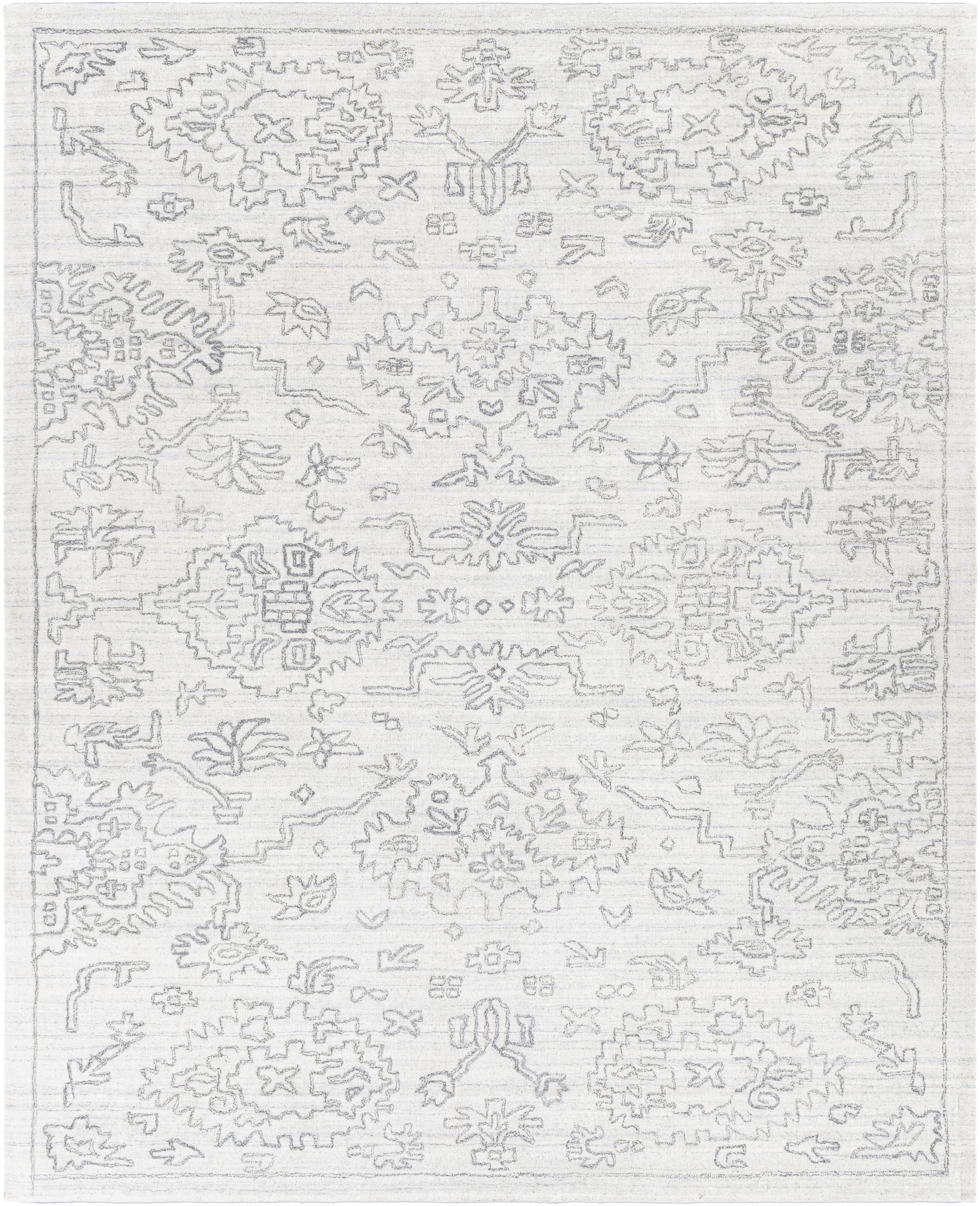 Estelle 120 X 96 inch White Rug, Rectangle