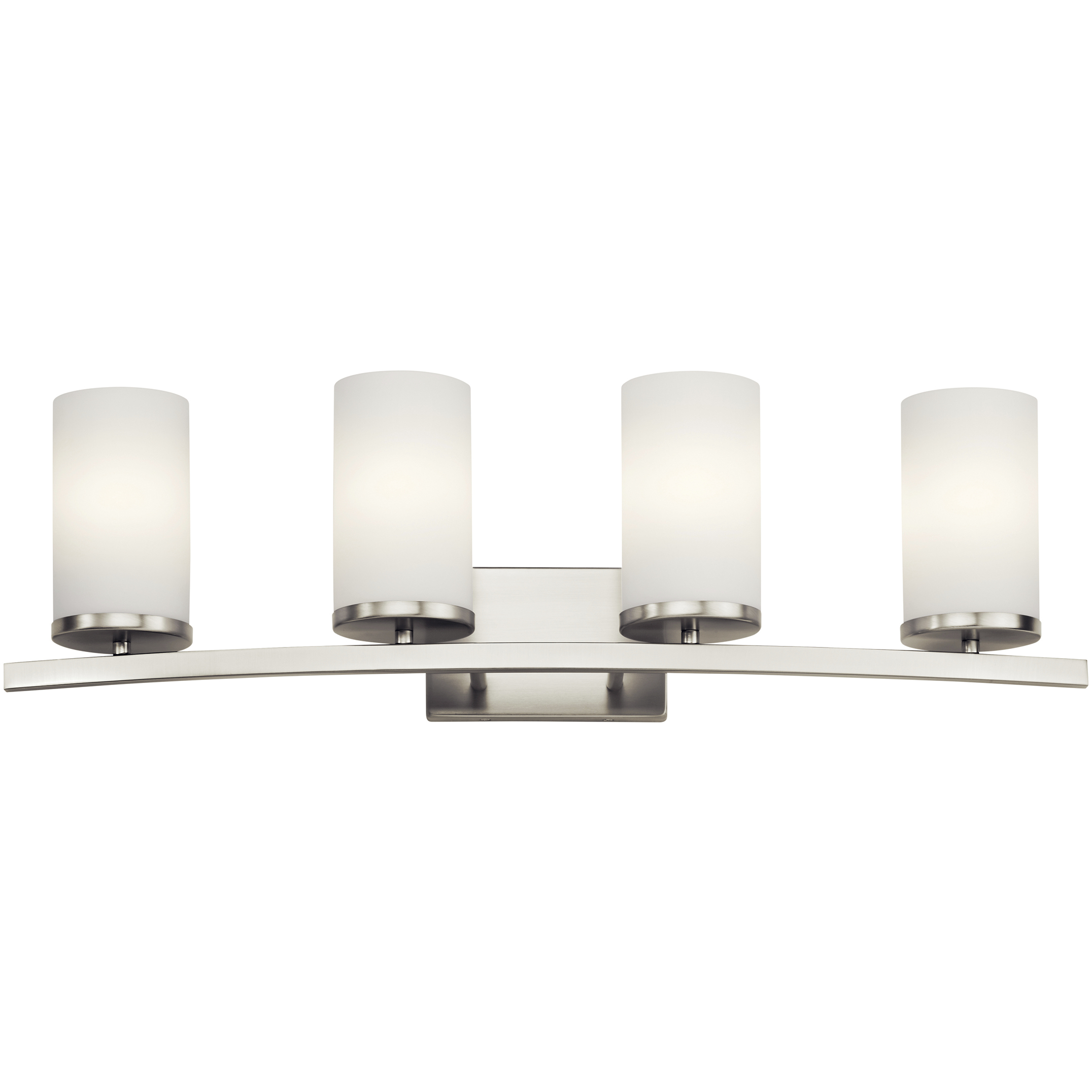 Crosby 4 Light 31 inch Brushed Nickel Wall Mt Bath 4 Arm Wall Light