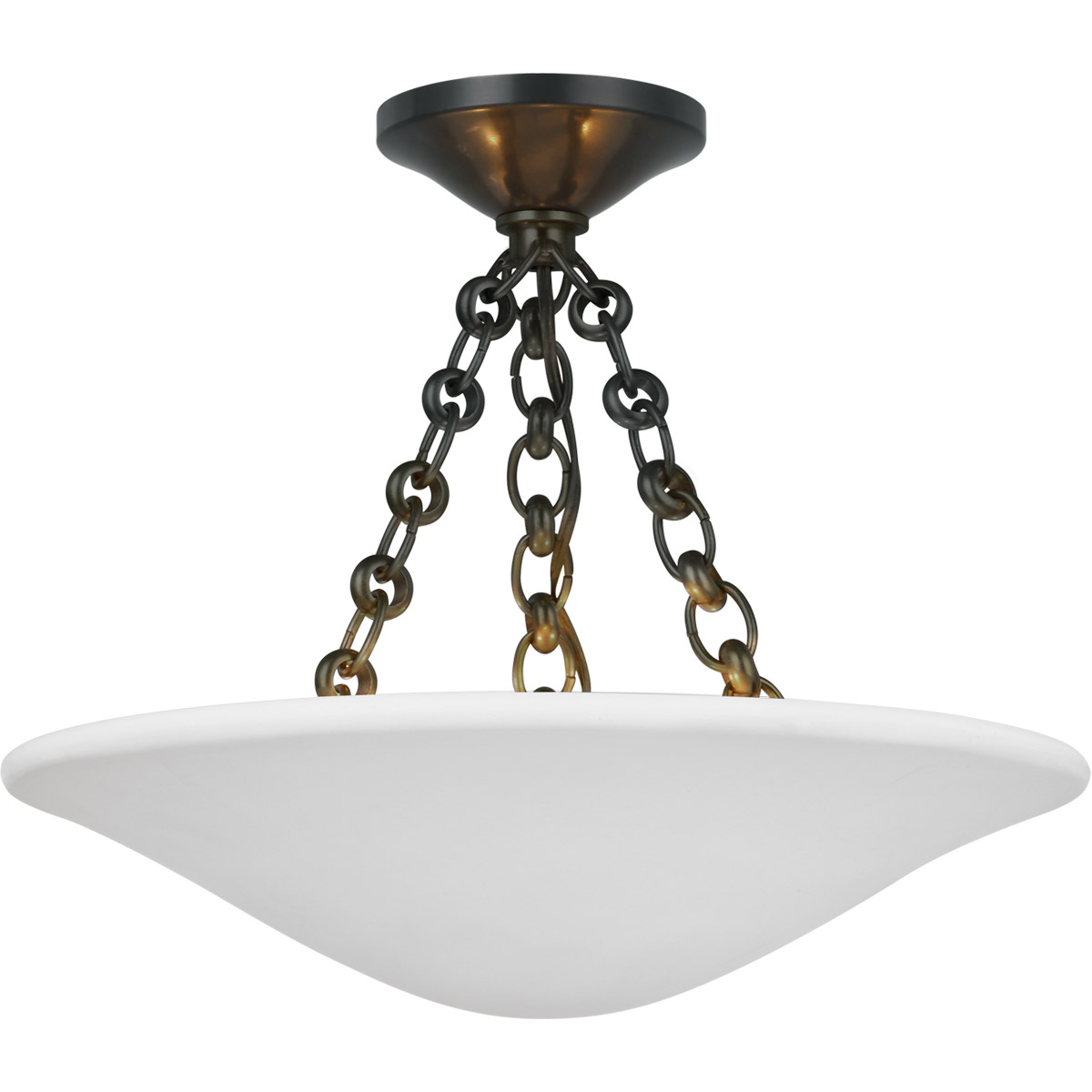 AERIN Mollino LED 16 inch Bronze Semi-Flush Mount Ceiling Light