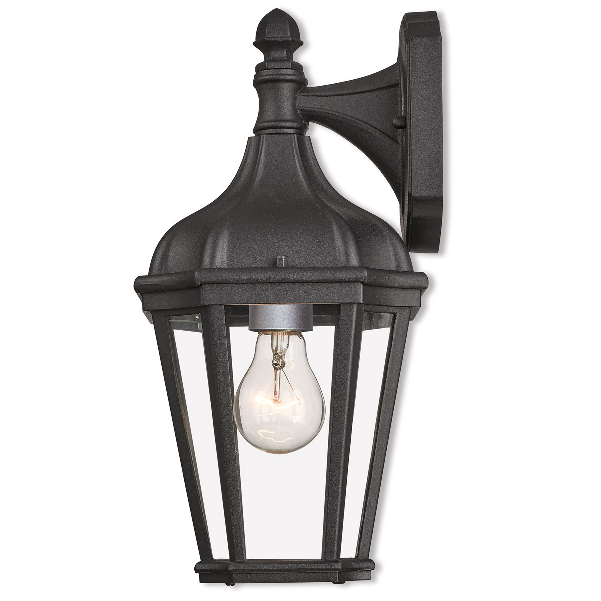 Morgan 1 Light 14 inch Textured Black Outdoor Wall Lantern