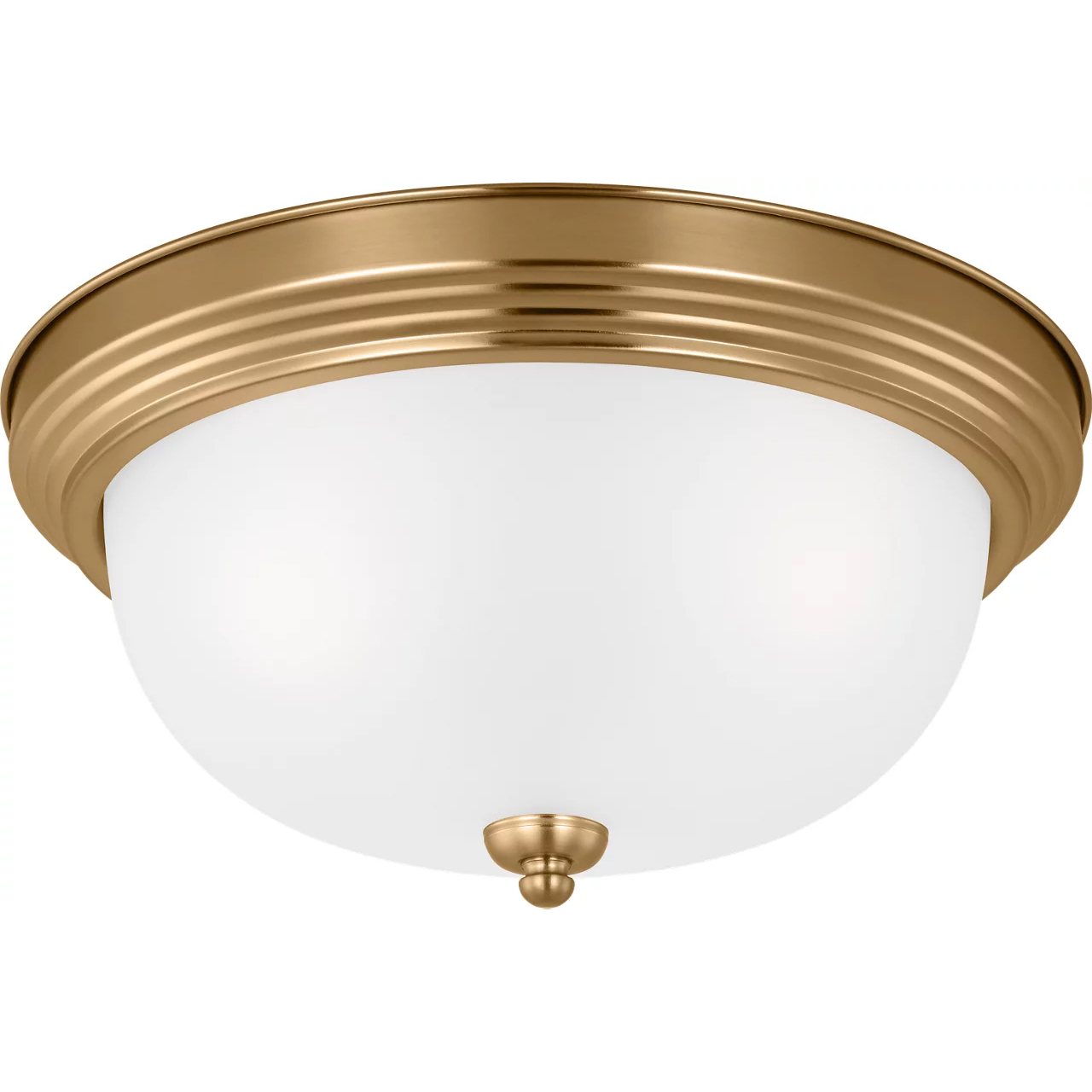 Geary 3 Light 14.5 inch Satin Brass Flush Mount Ceiling Light