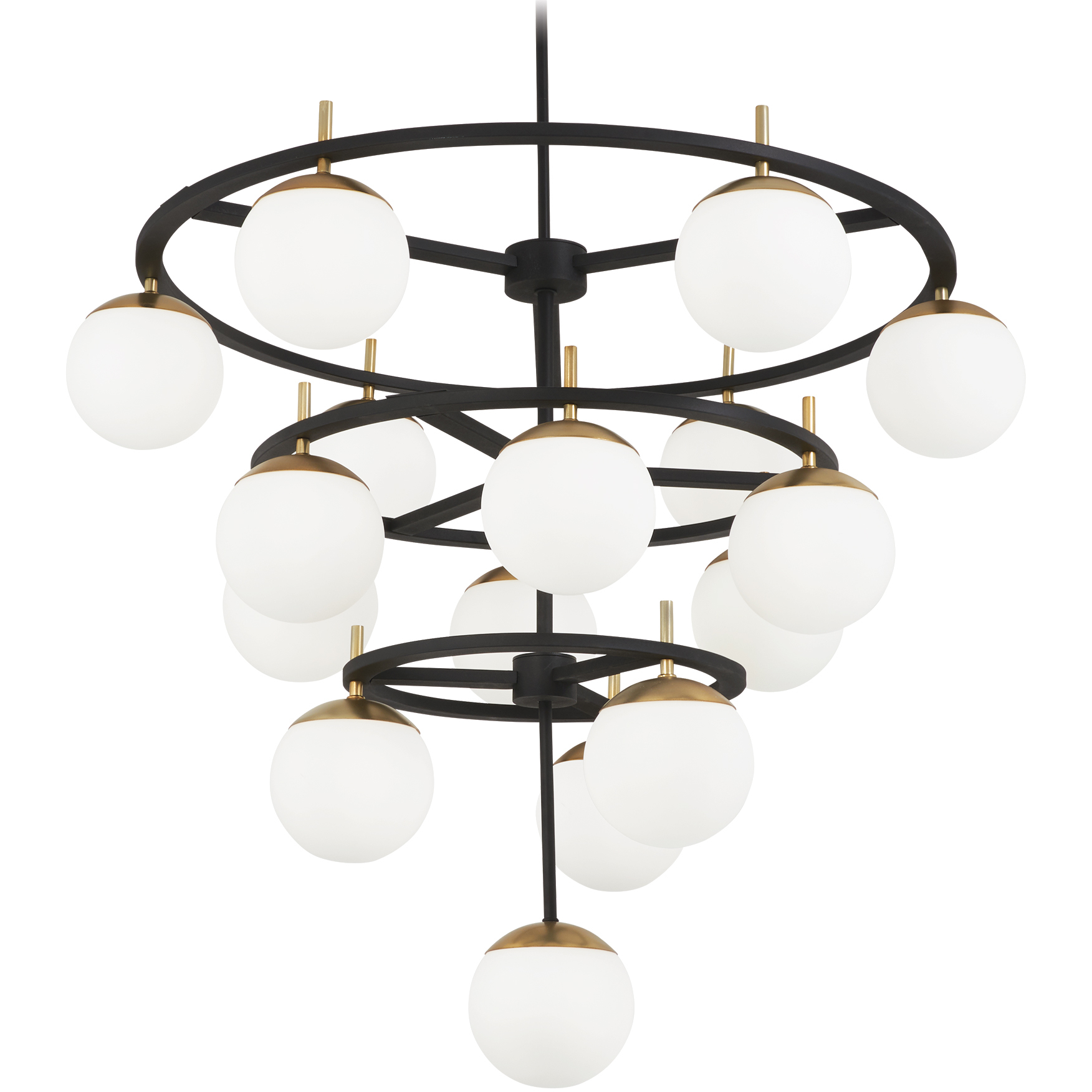 Alluria 16 Light 36 inch Weathered Black W/Autumn Gold Chandelier Ceiling Light