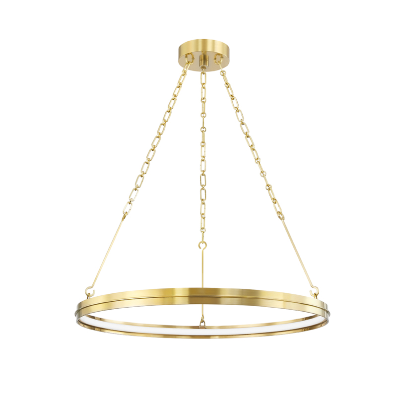 Rosendale LED 28 inch Aged Brass Chandelier Ceiling Light, Small