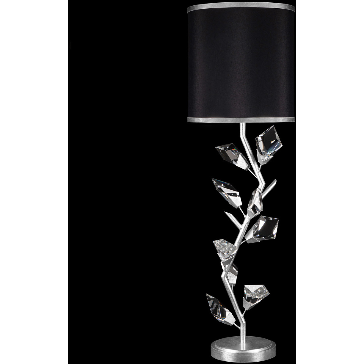 Foret 35.5 inch 100 watt Silver Console Lamp Portable Light