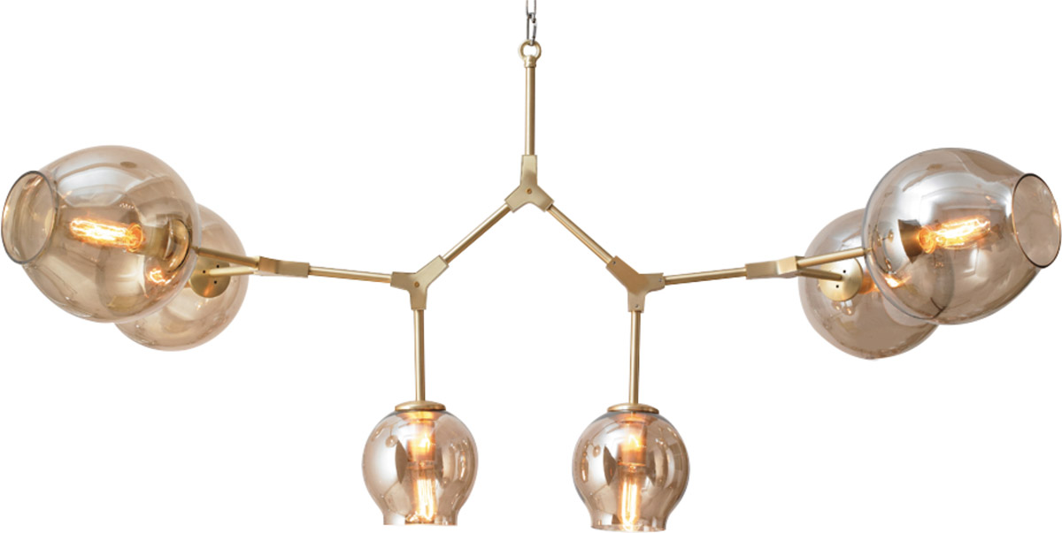 Ma Series 24 inch Satin Gold Metal Pendant Ceiling Light