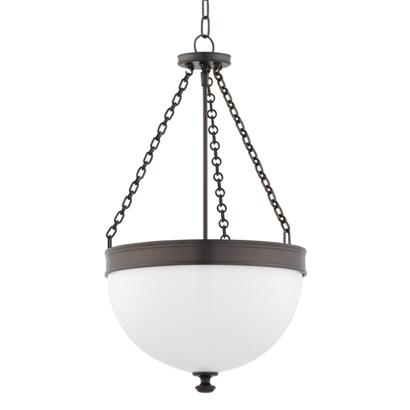 Barrington 3 Light 17 inch Historic Bronze Pendant Ceiling Light