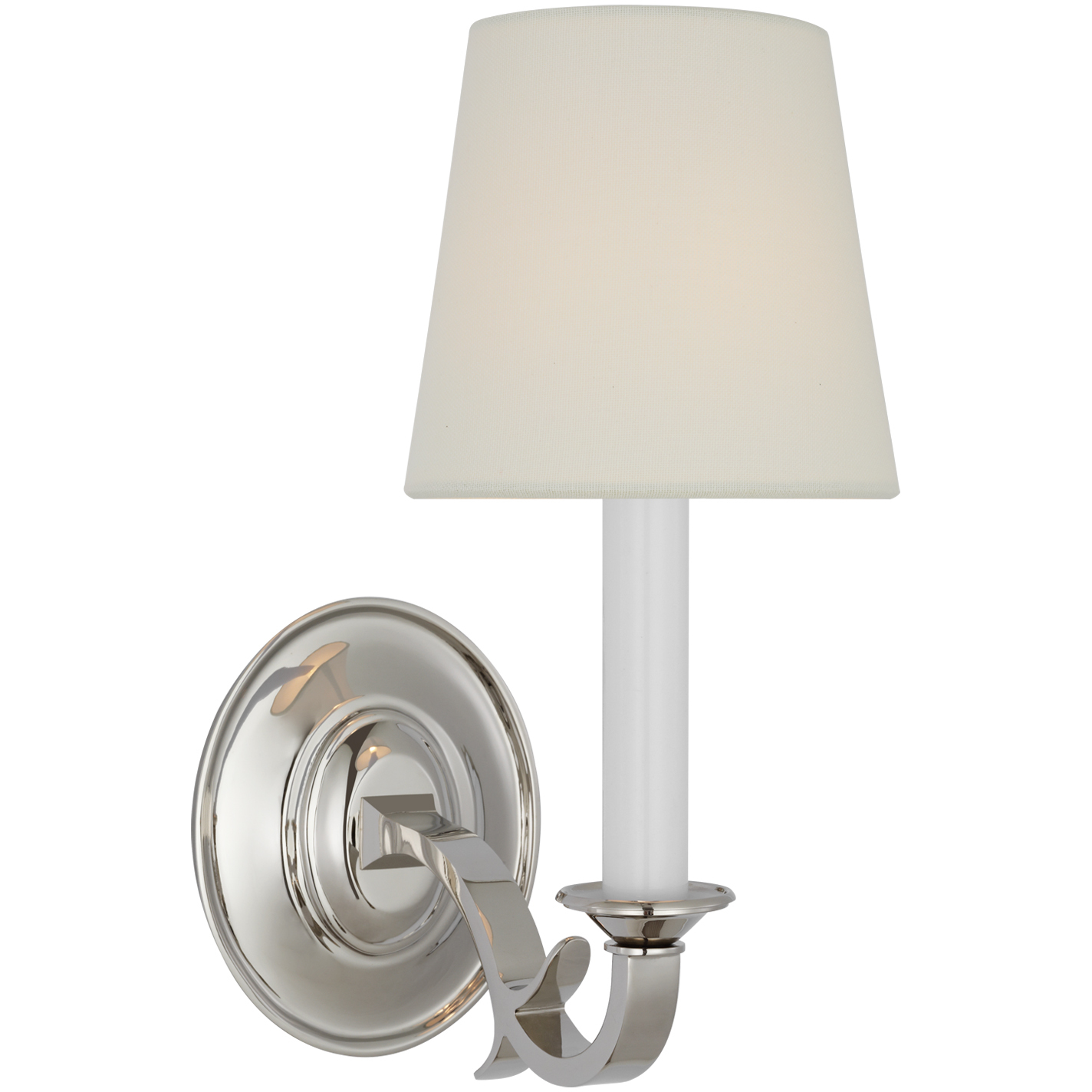 Thomas O'Brien Channing 1 Light 6 inch Polished Nickel Single Sconce Wall Light in Linen