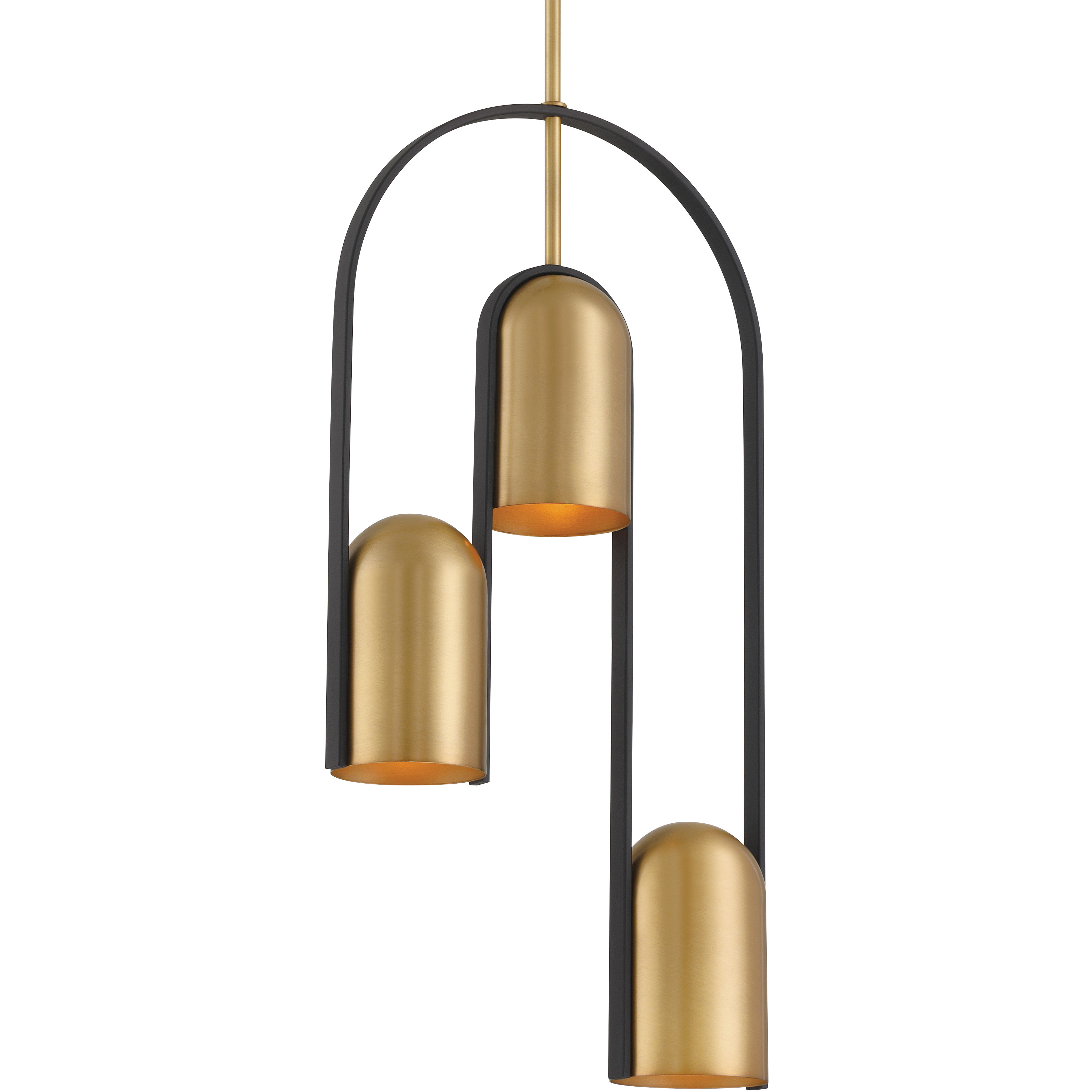 Cane 3 Light 4.25 inch Legacy Brass and Sand Coal Pendant Ceiling Light
