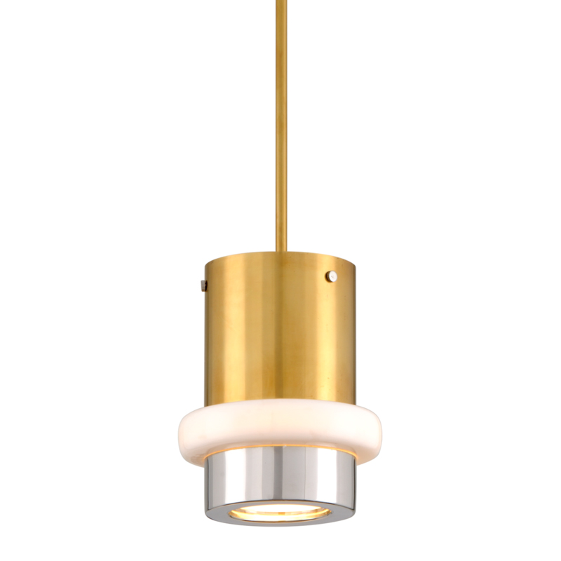 Beckenham 1 Light 8 inch Vintage Polished Brass/Nickel Chandelier Ceiling Light