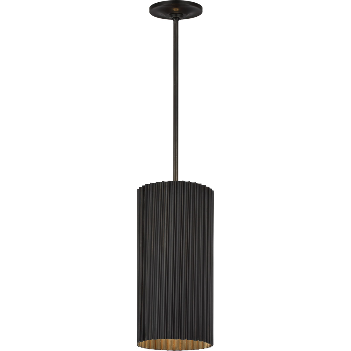 Marie Flanigan Rivers LED 7 inch Bronze Fluted Pendant Ceiling Light, Small